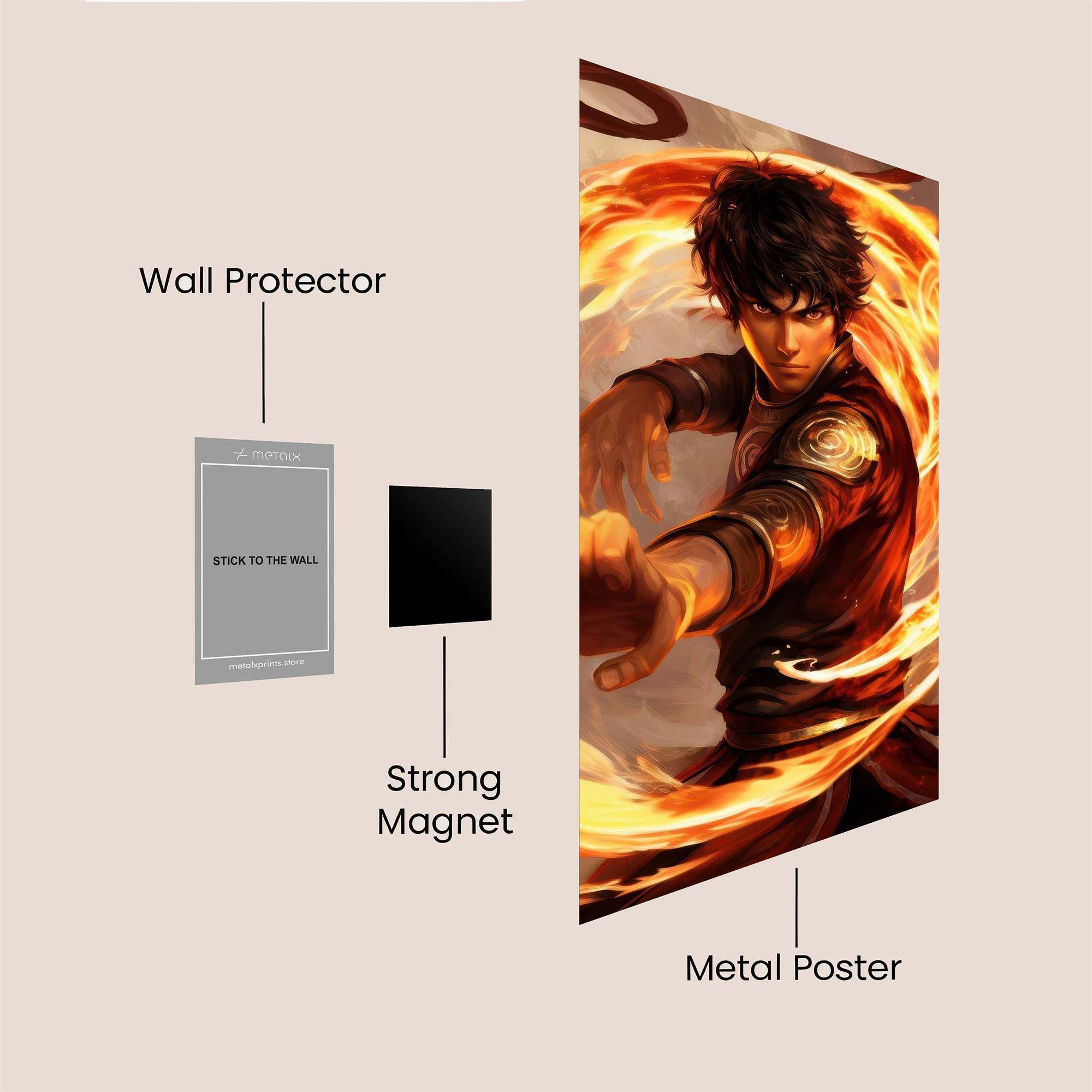 Zuko Fiery Safe Wall Magnetic / M