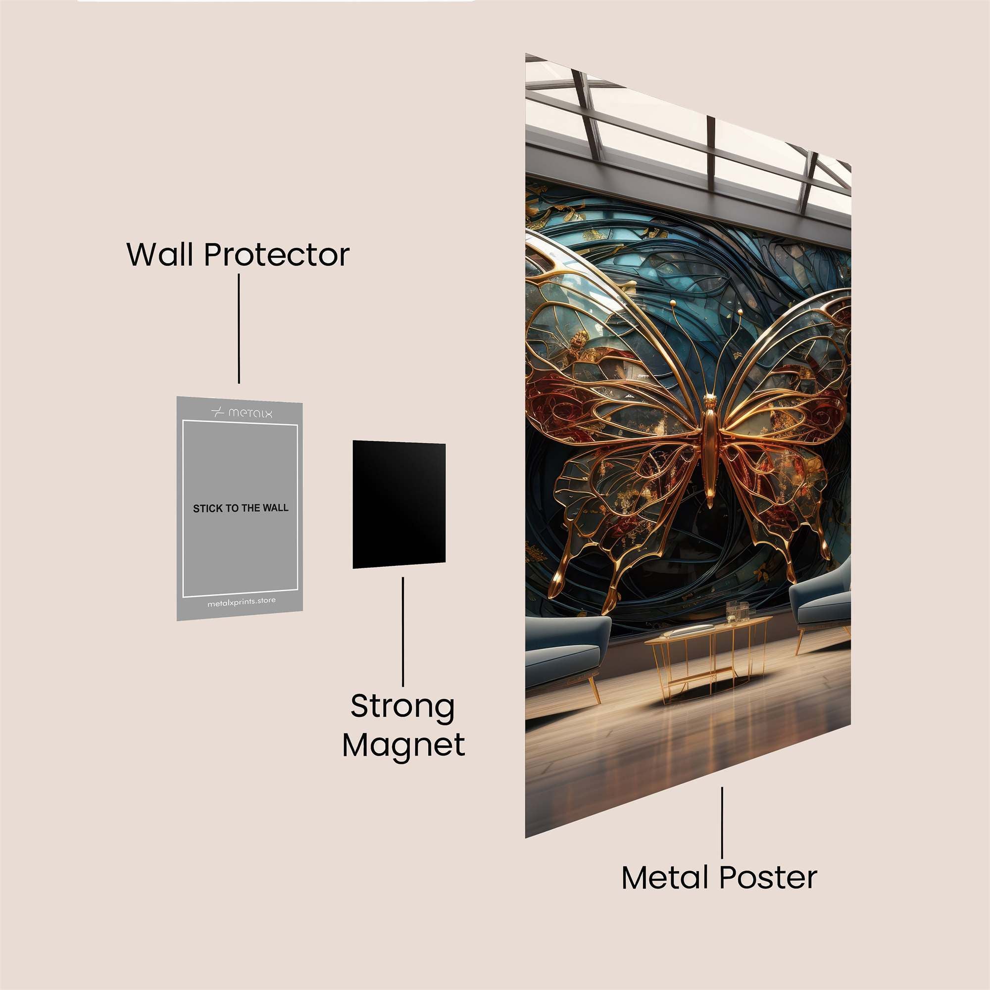 Butterfly Enigma Safe Wall Magnetic / M