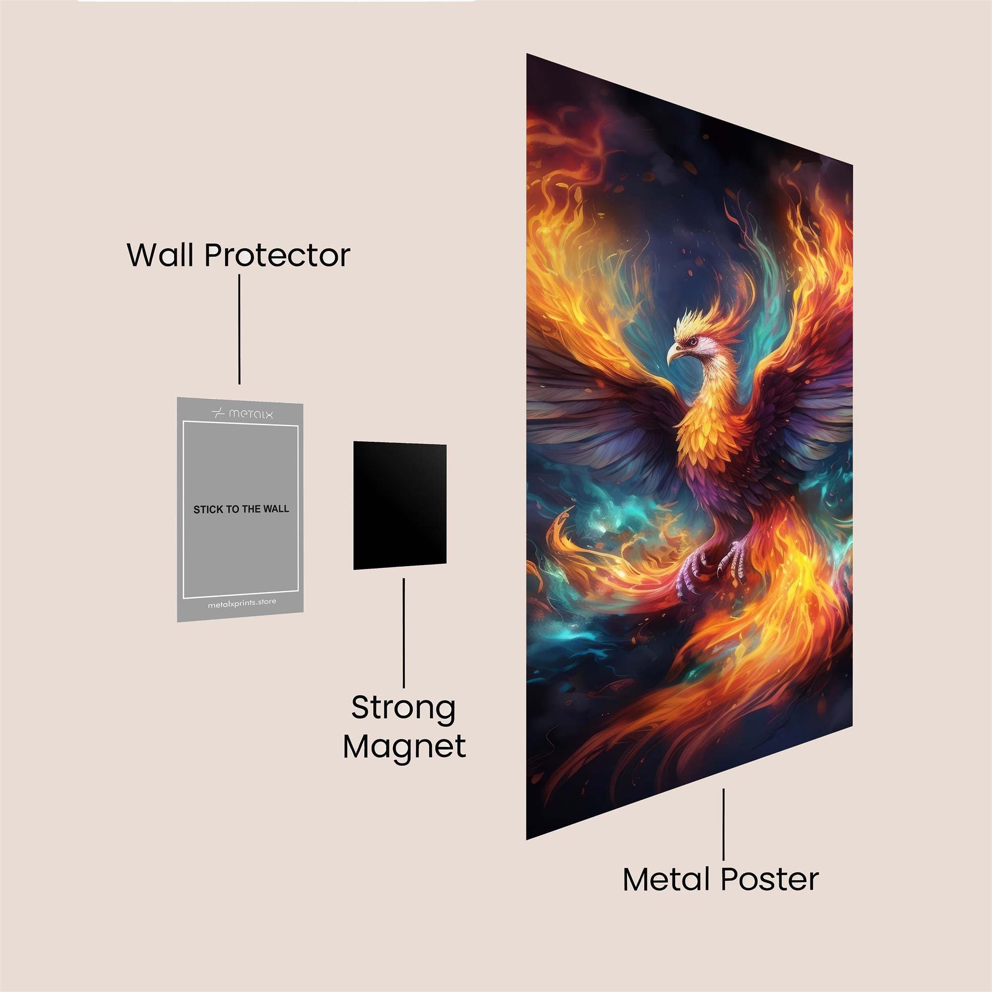 Phoenix Rebirth Safe Wall Magnetic / M
