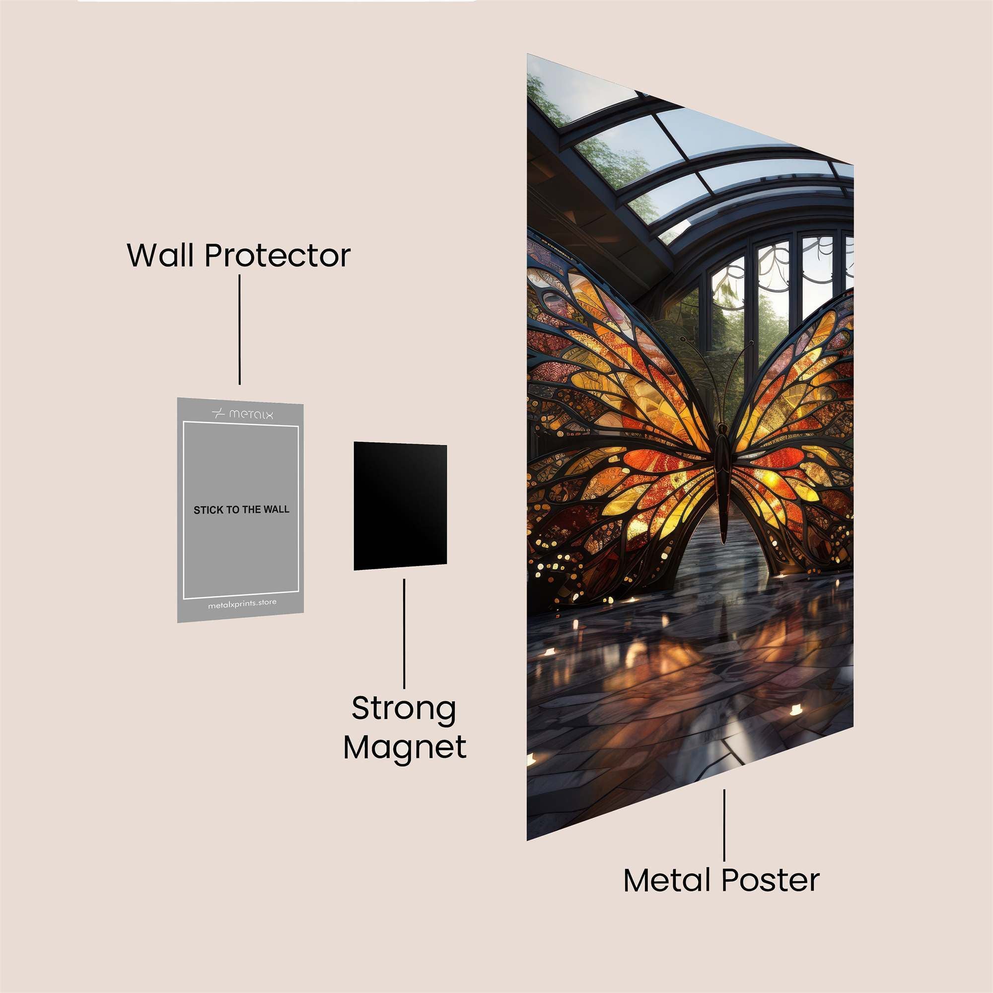 Butterfly Radiance Safe Wall Magnetic / M