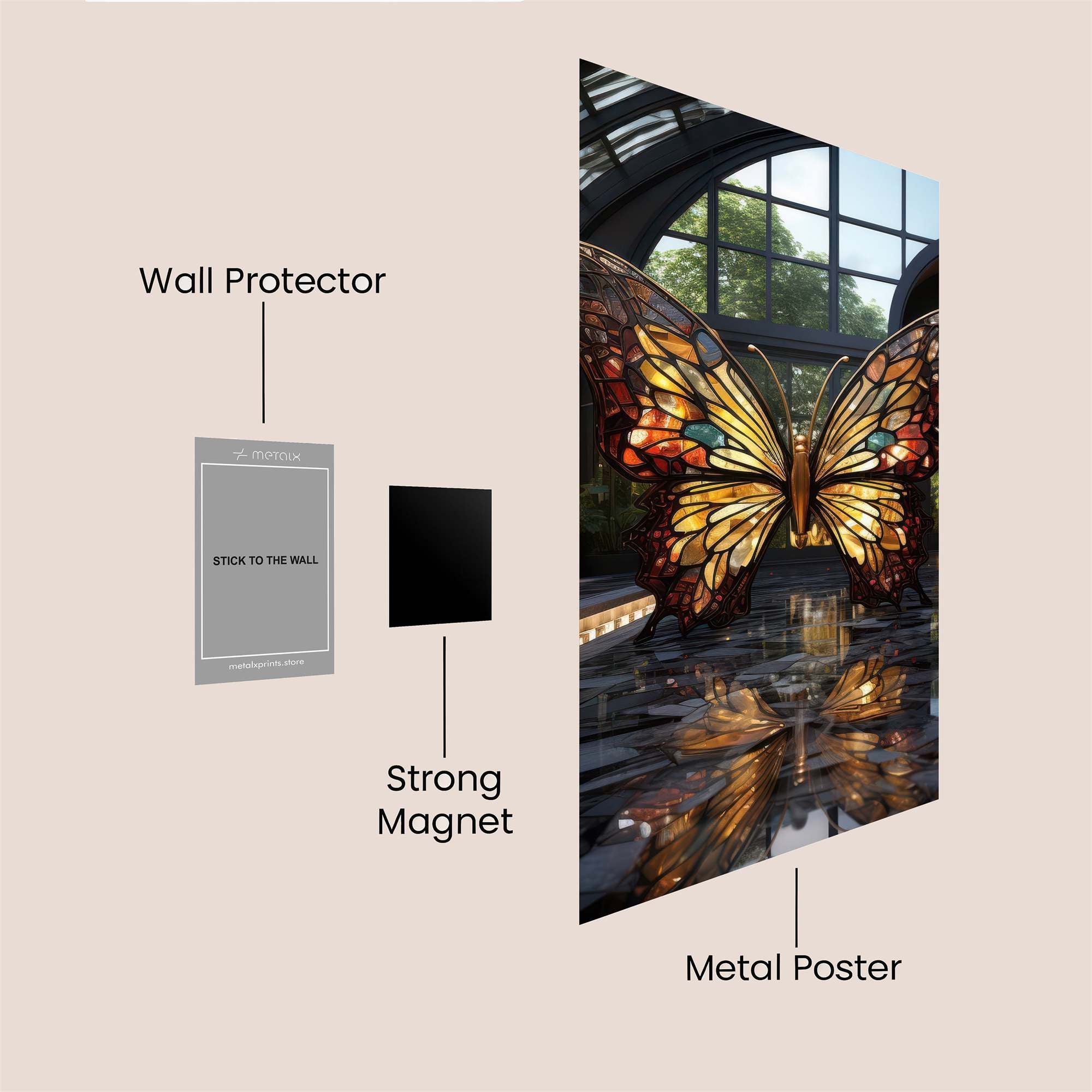 Butterfly Serenity Safe Wall Magnetic / M