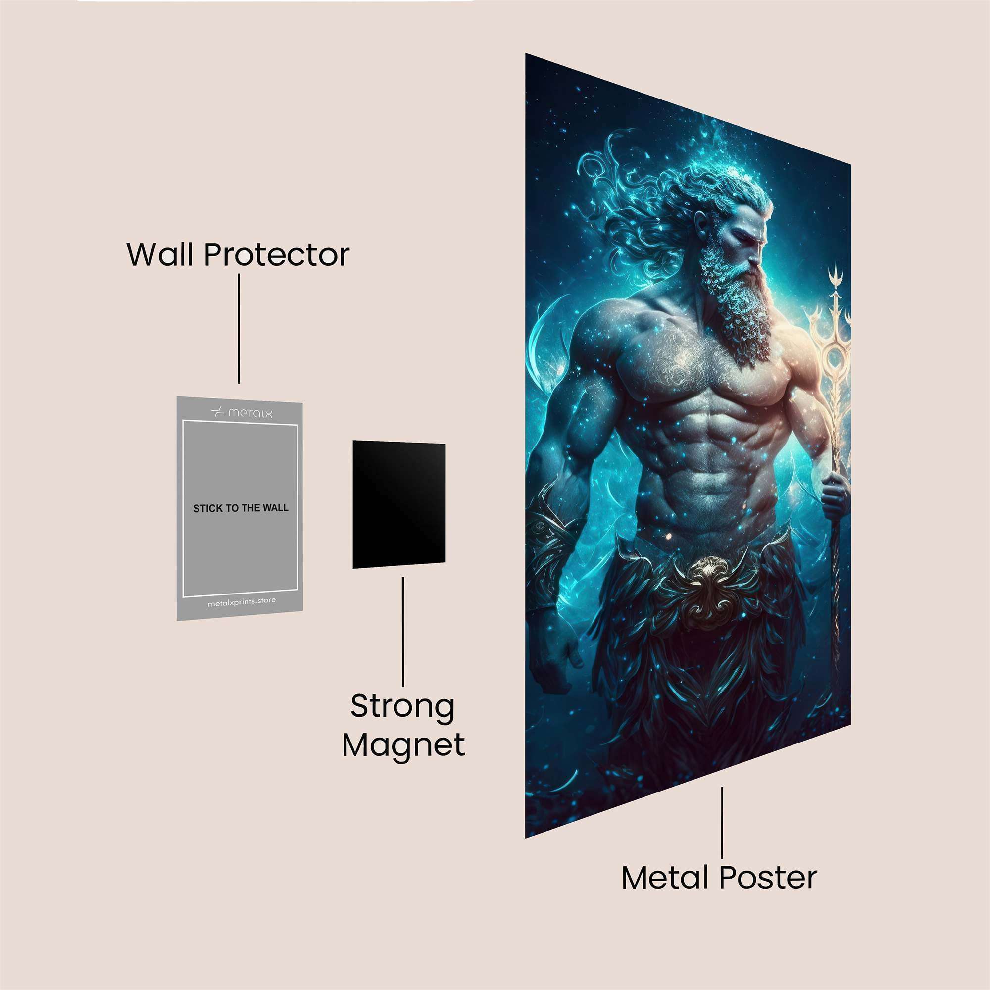 Poseidon Majestic Safe Wall Magnetic / M