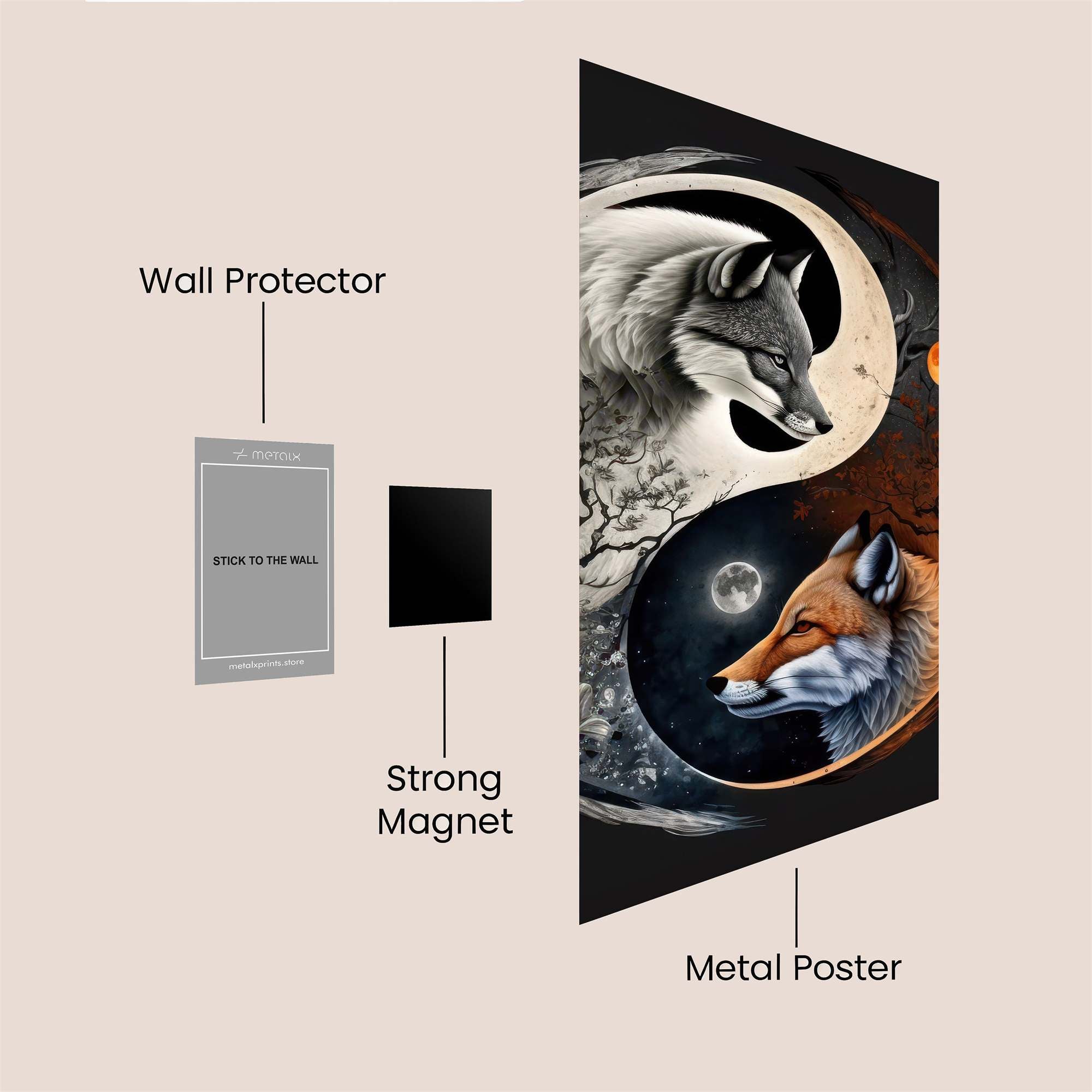 Wolf-Fox Duality Safe Wall Magnetic / M