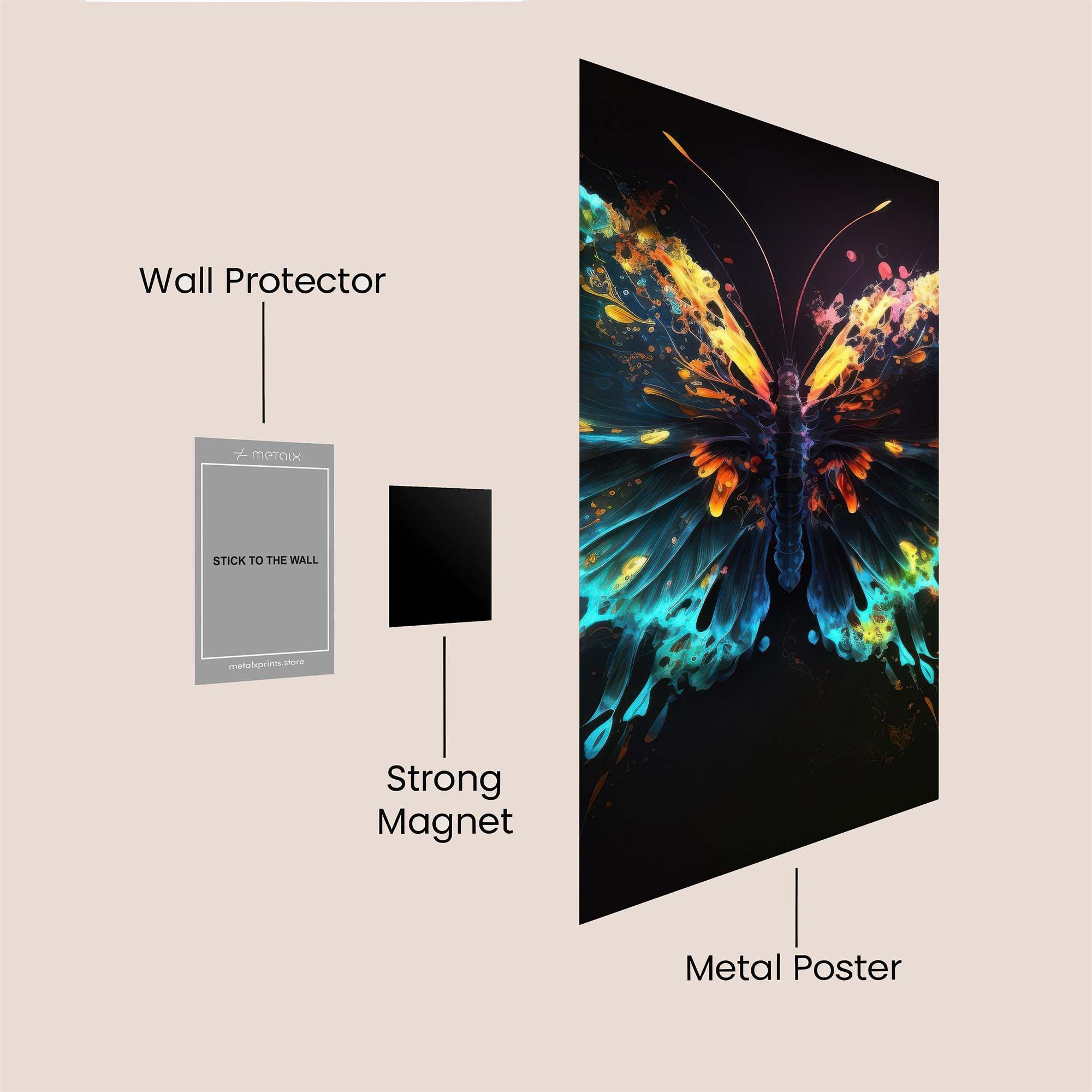 Butterfly Radiance Safe Wall Magnetic / M