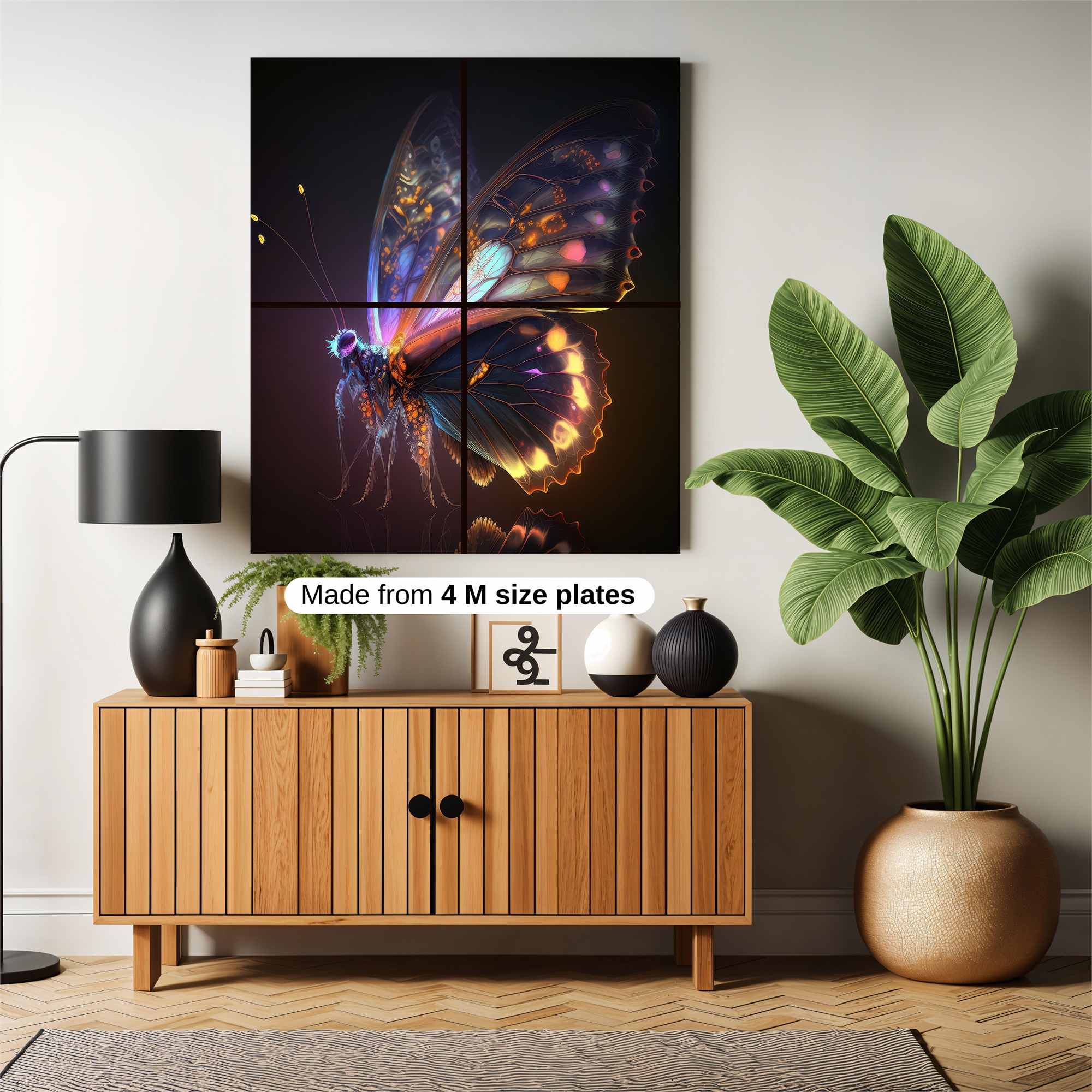 Luminous Butterfly Safe Wall Magnetic / M