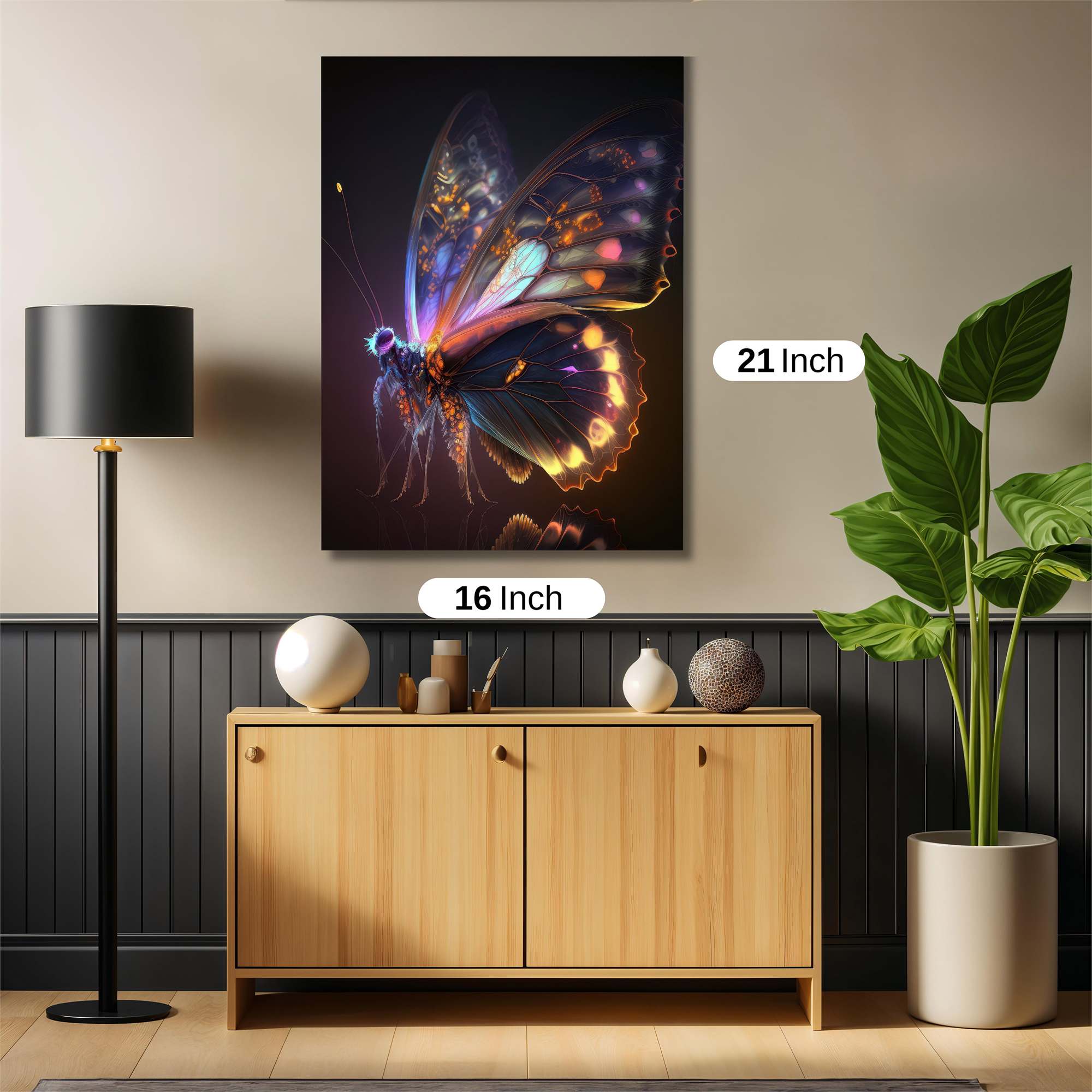 Luminous Butterfly Safe Wall Magnetic / M