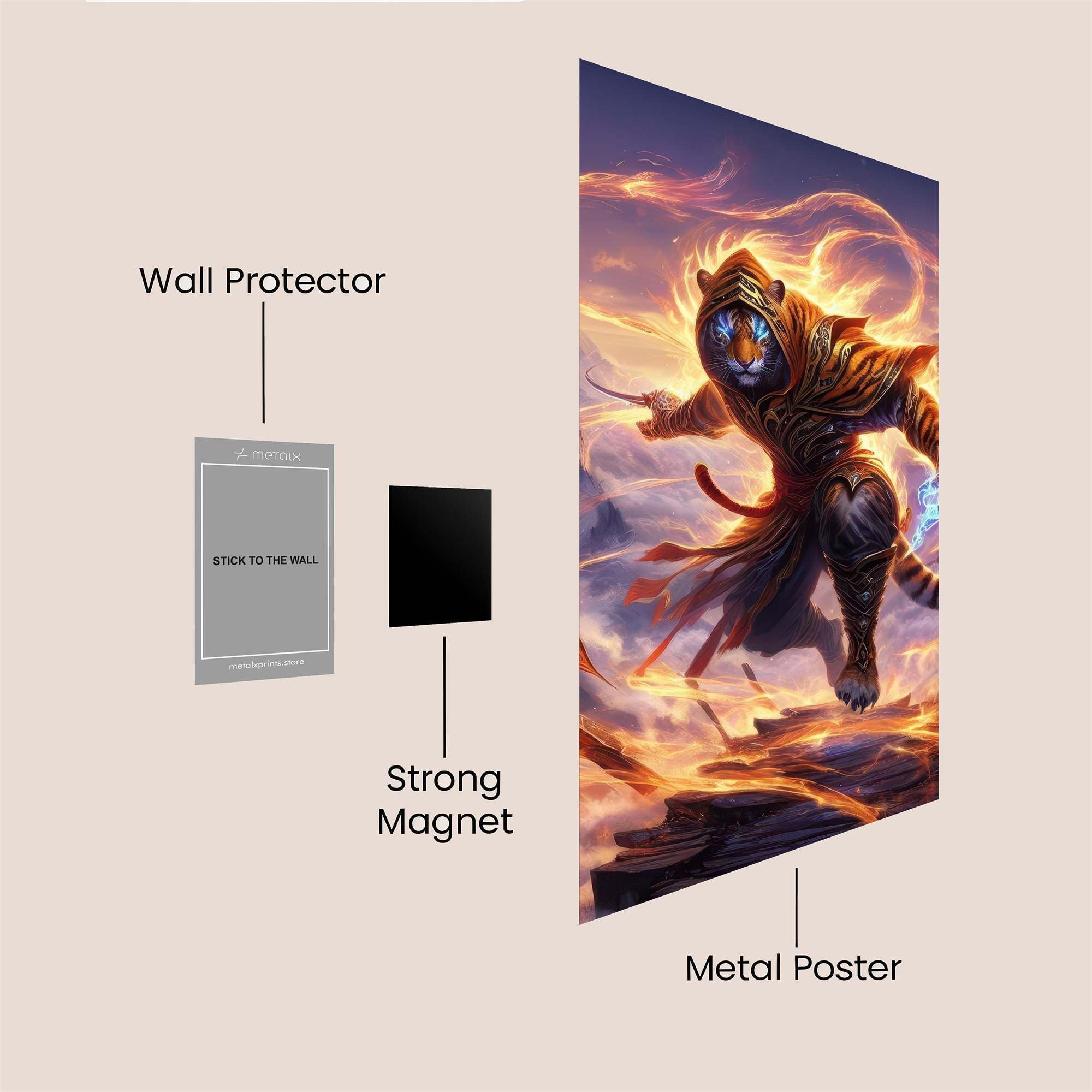 Tiger Blaze Safe Wall Magnetic / M