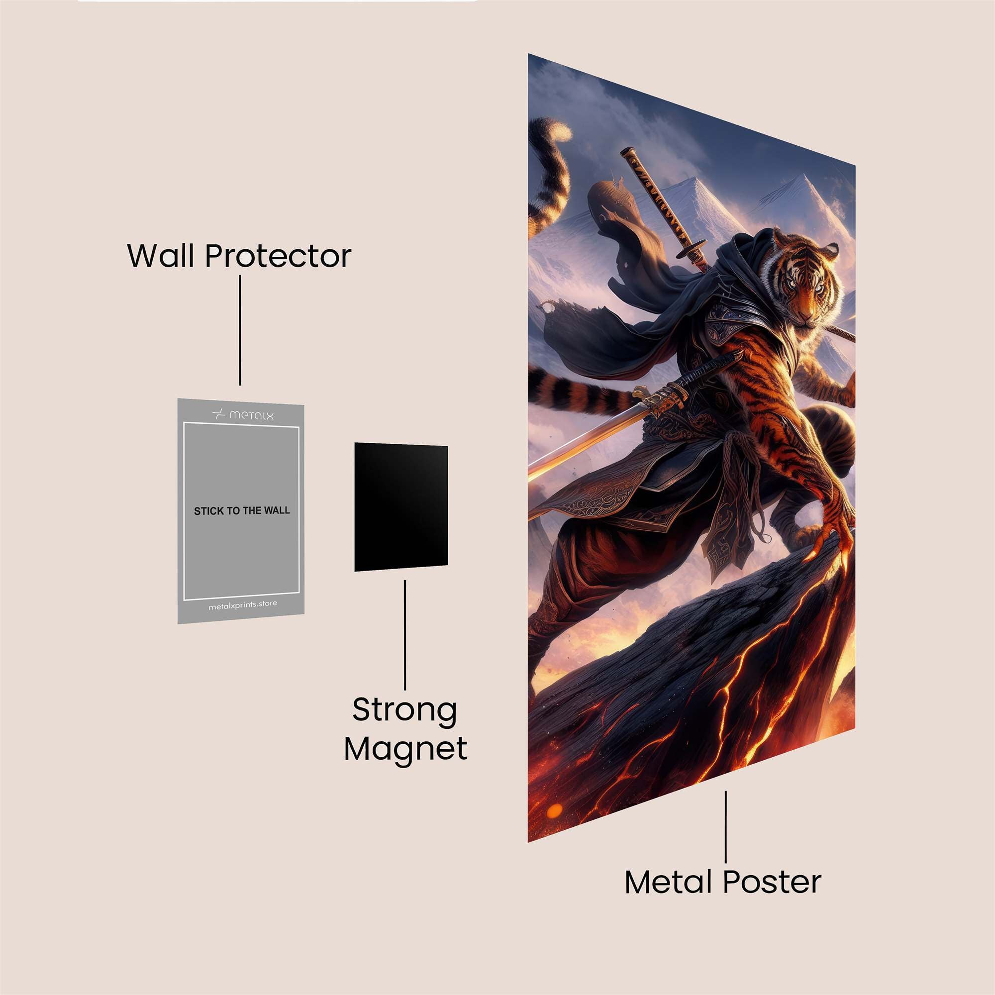 Tiger Fury Safe Wall Magnetic / M