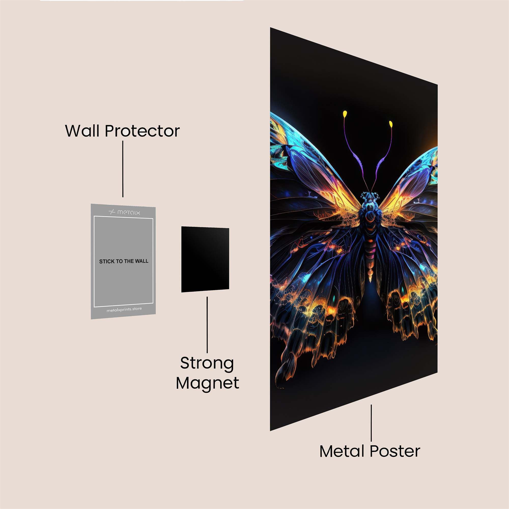 Butterfly Radiance Safe Wall Magnetic / M