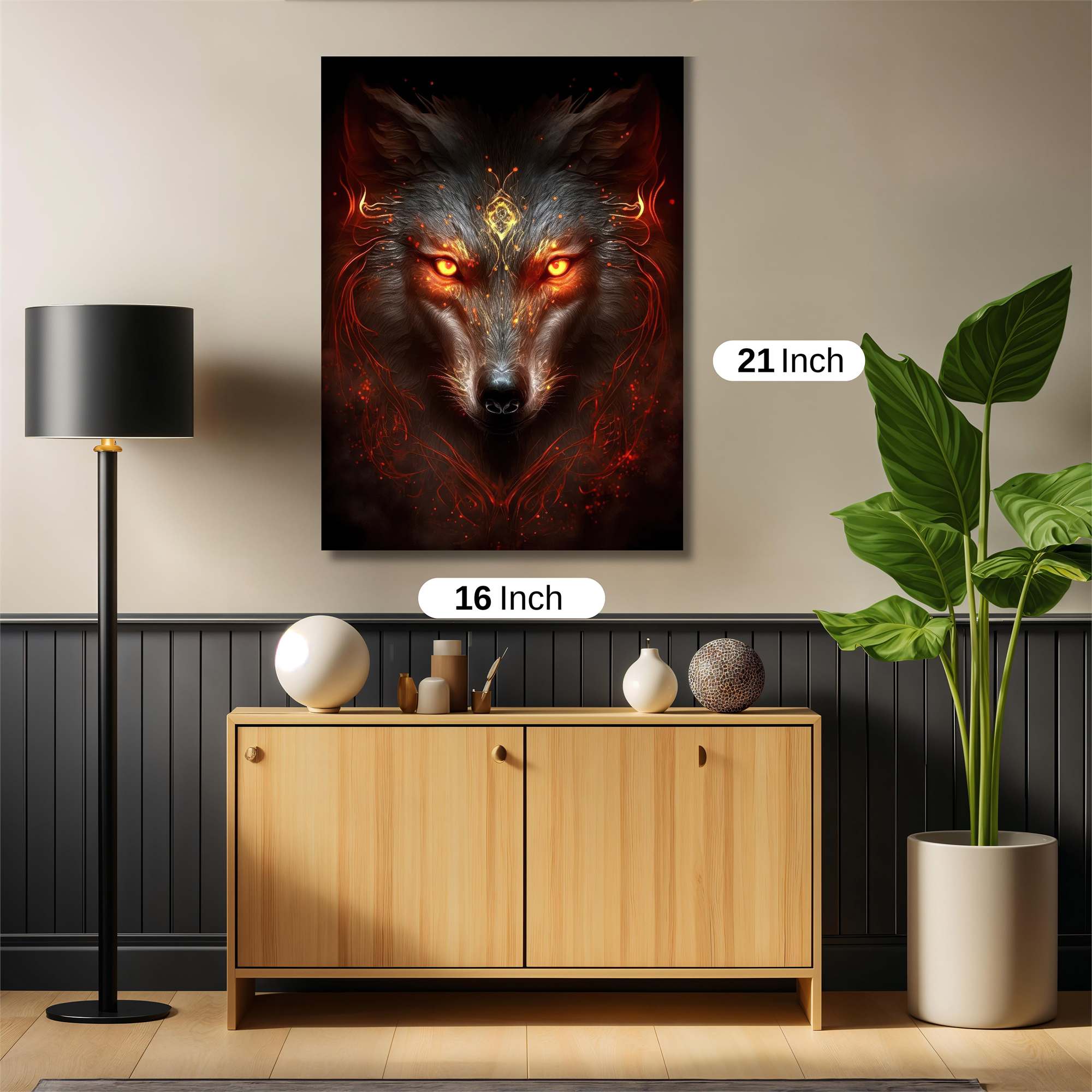 Wolf Inferno Safe Wall Magnetic / M