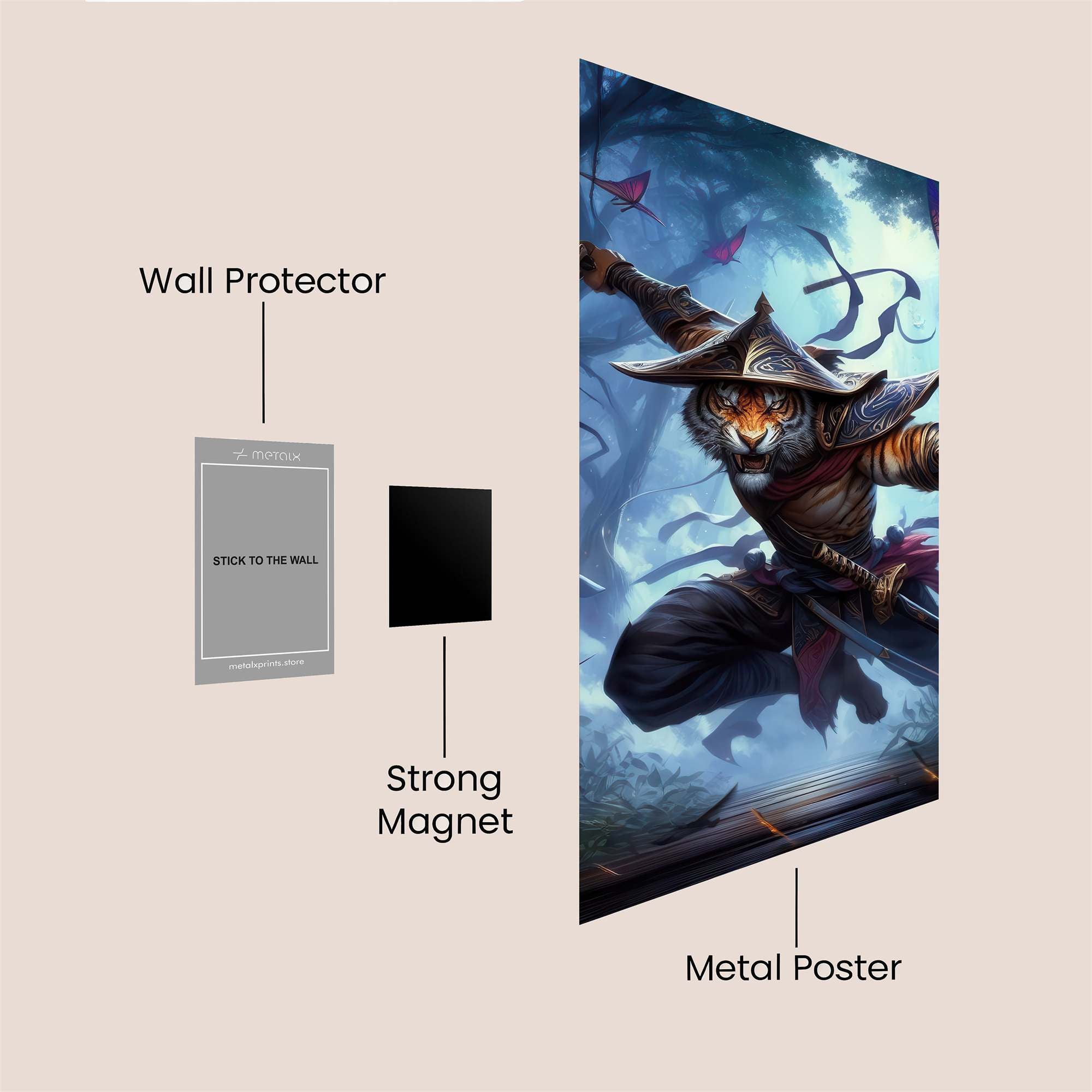 Tiger Warrior Safe Wall Magnetic / M