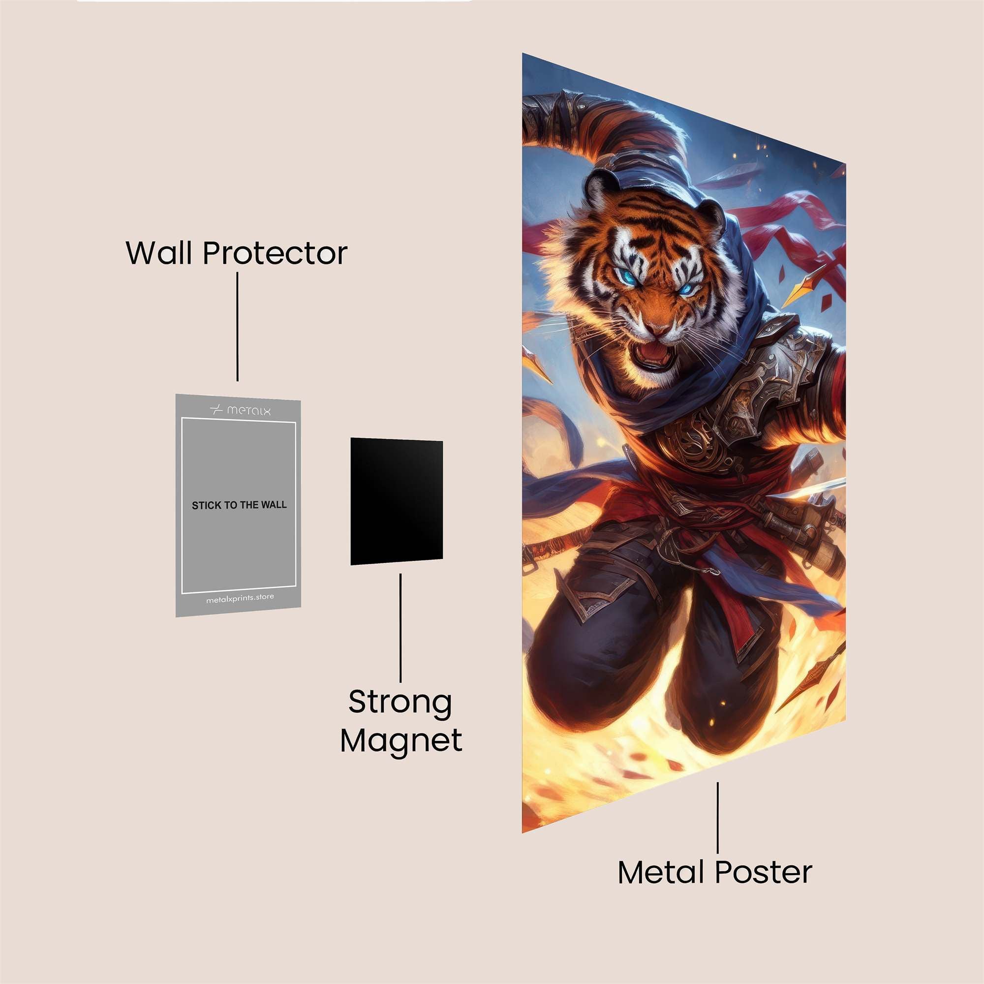 Tiger Fury Safe Wall Magnetic / M