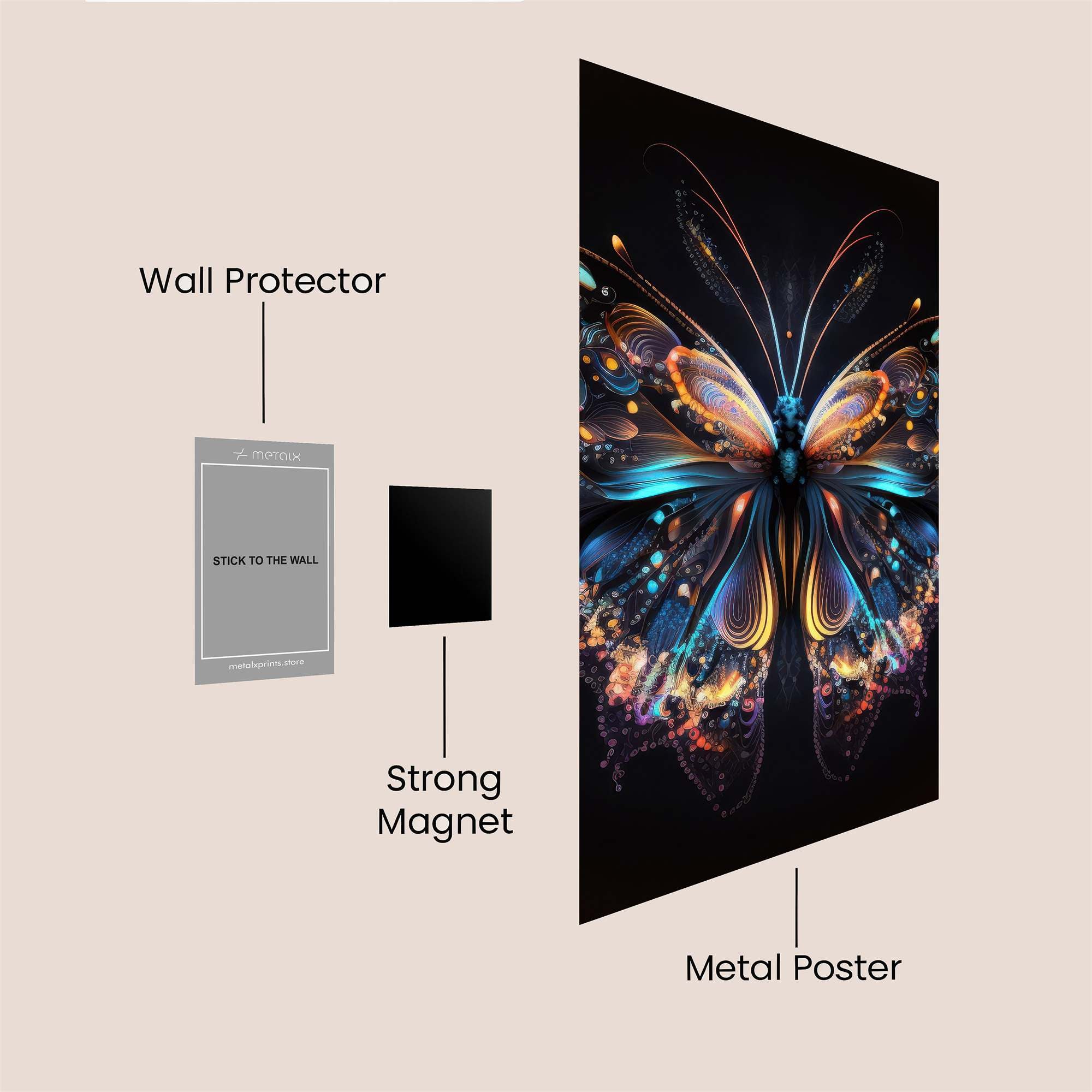 Butterfly Dreamscape Safe Wall Magnetic / M
