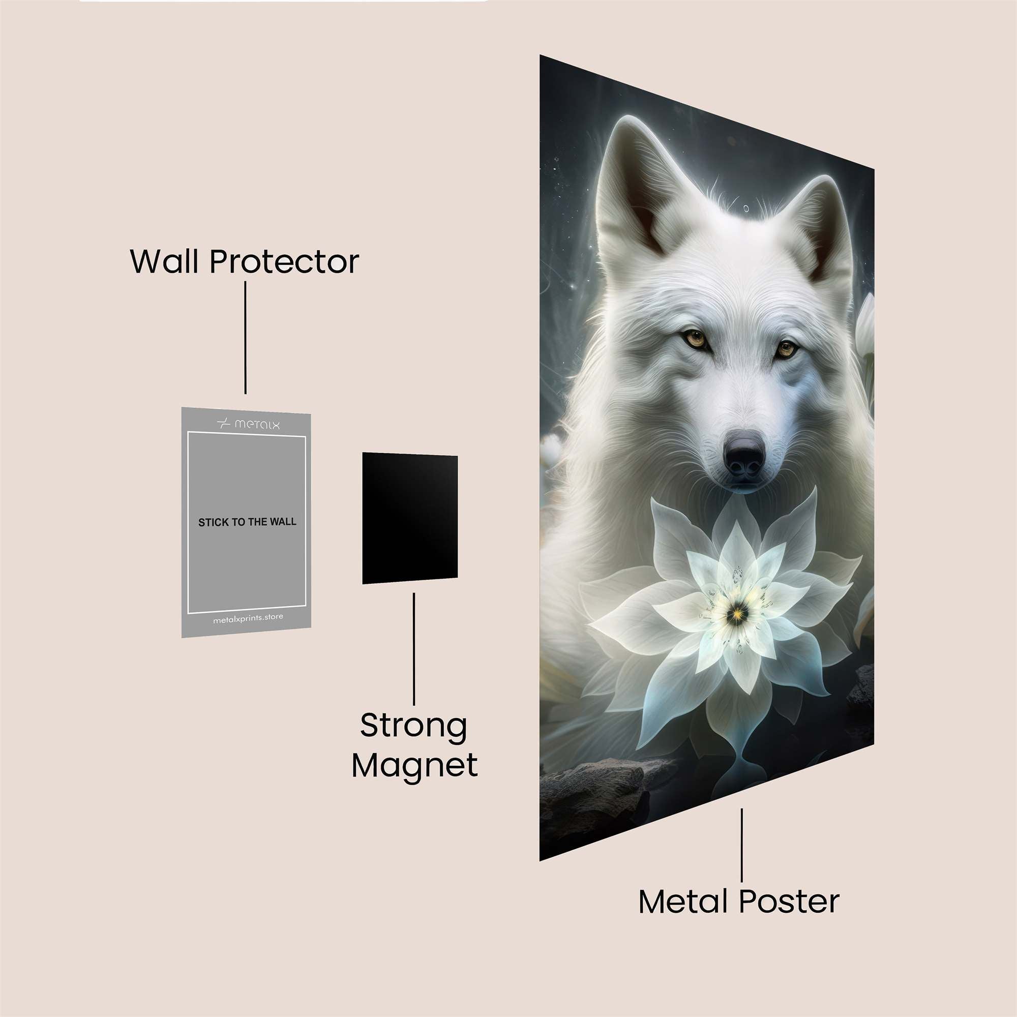 Wolf Serenity Safe Wall Magnetic / M