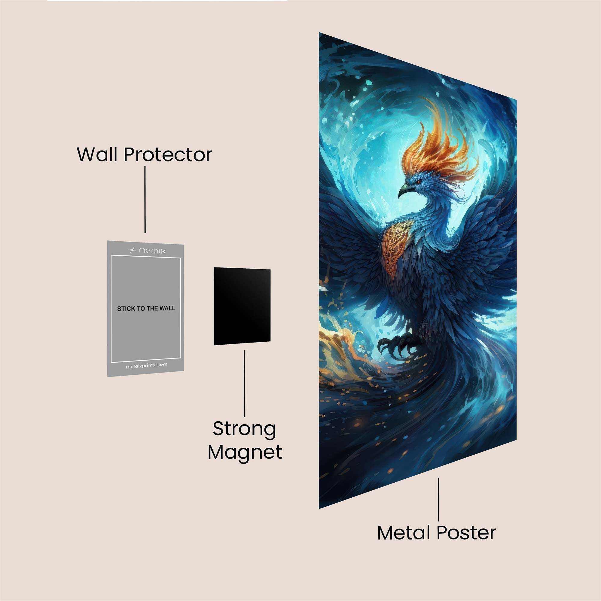 Phoenix Blaze Safe Wall Magnetic / M
