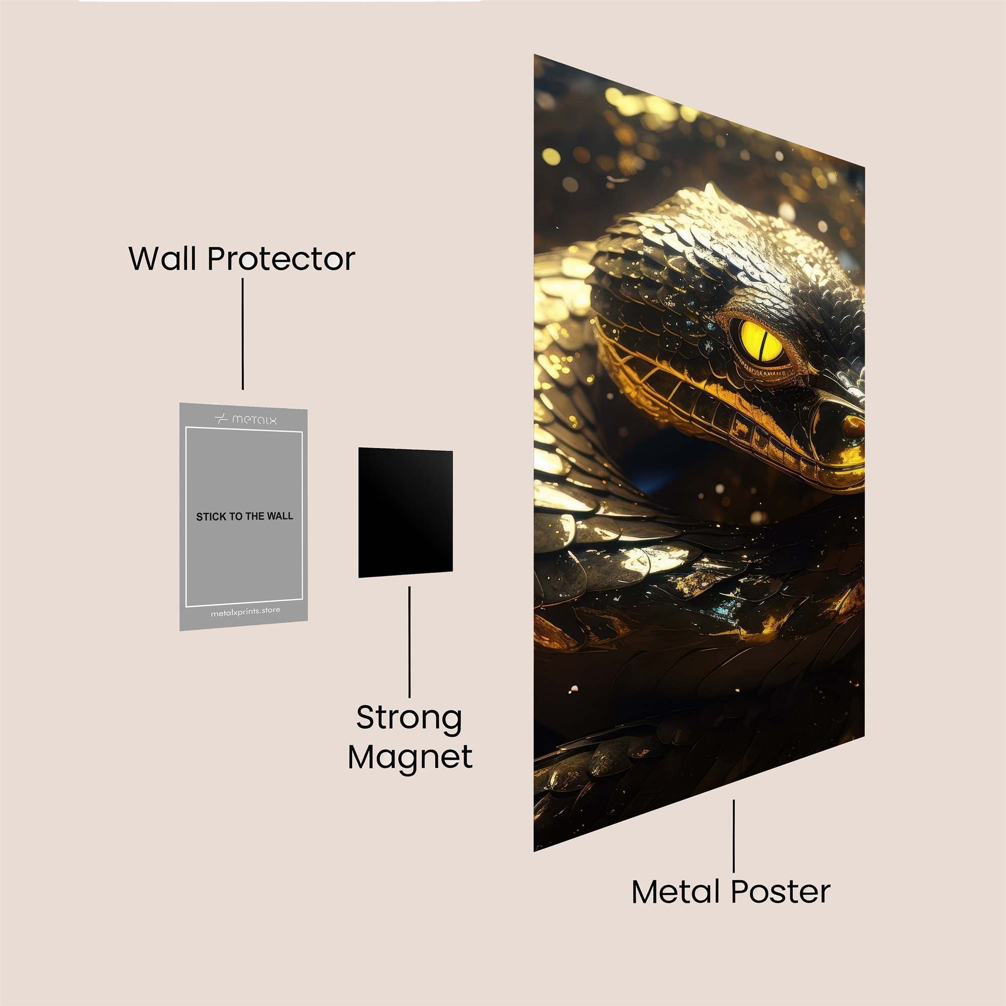 Golden Serpent Safe Wall Magnetic / M