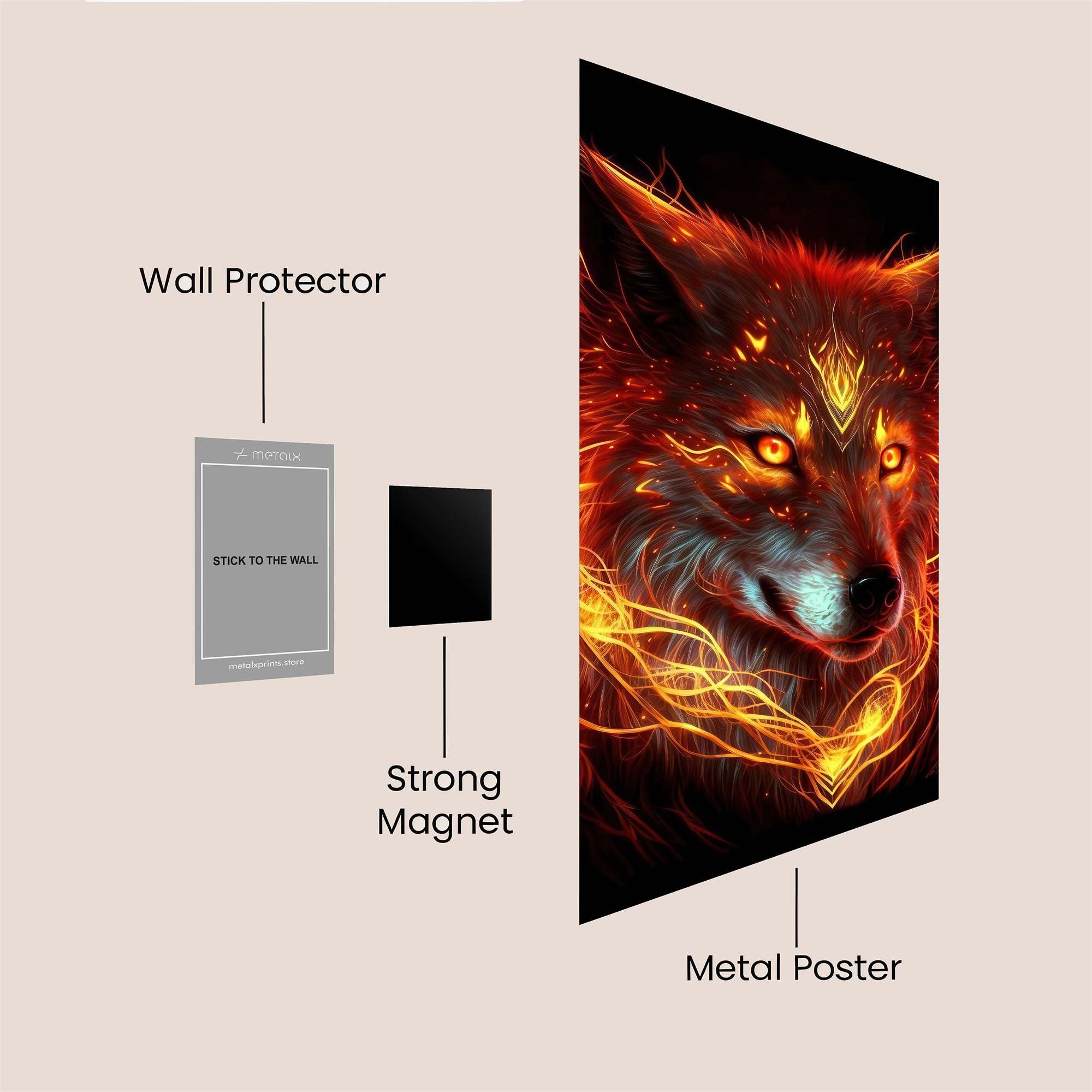 FlameWolf Safe Wall Magnetic / M