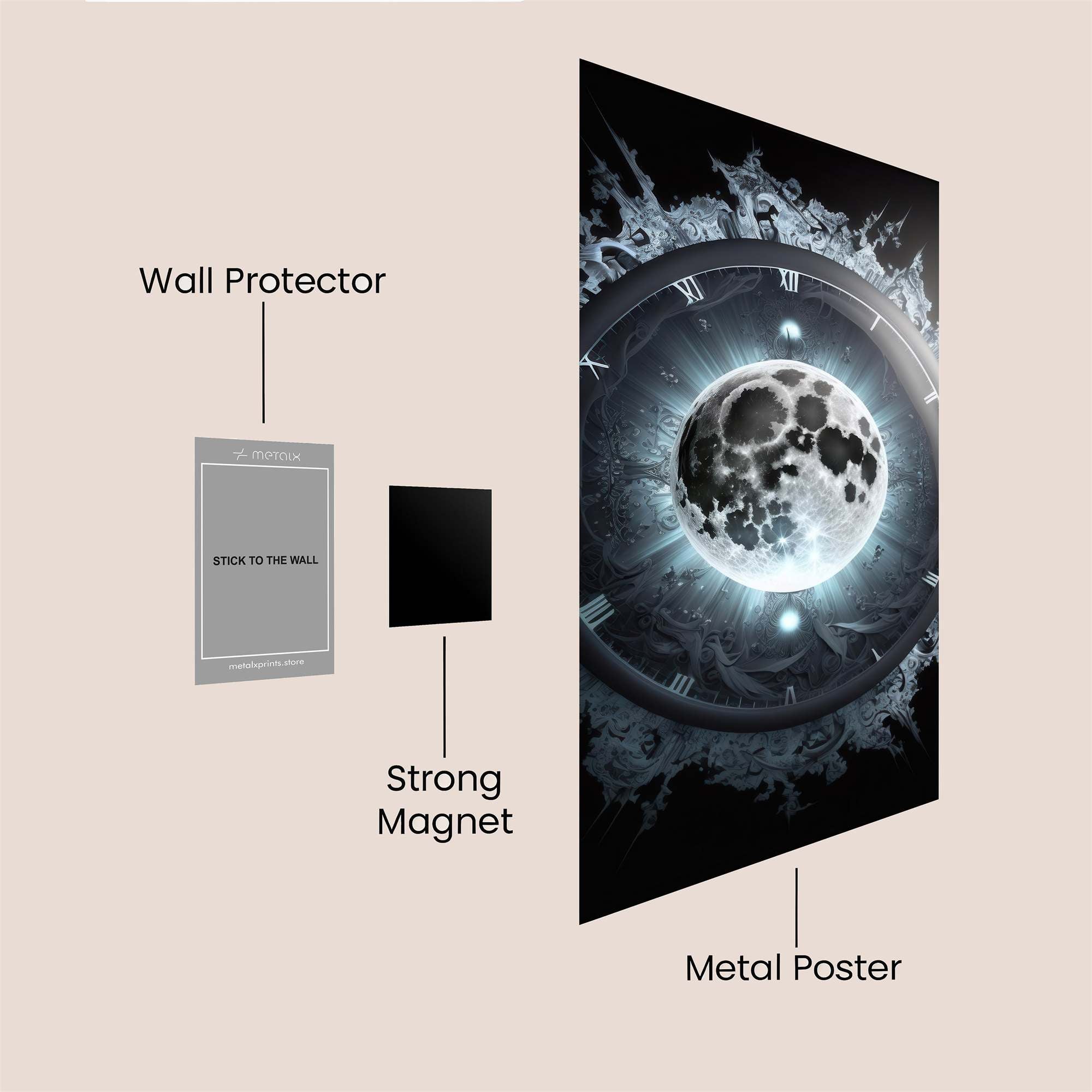 Moon Enigma Safe Wall Magnetic / M