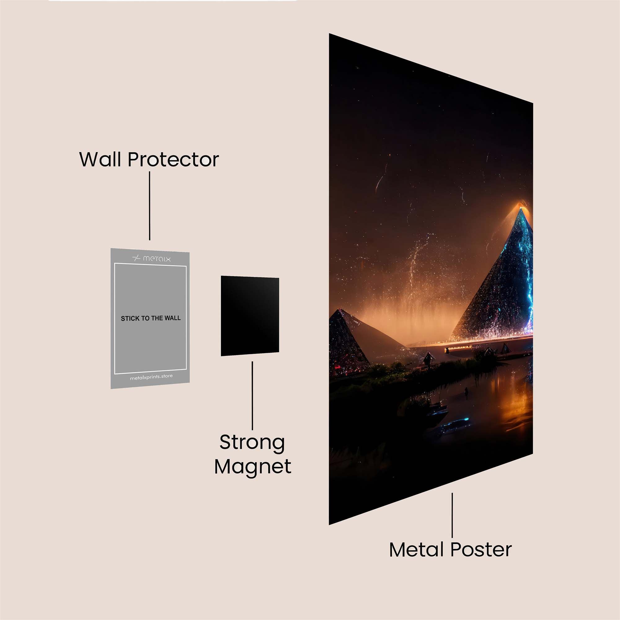 Pyramid Eruption Safe Wall Magnetic / M