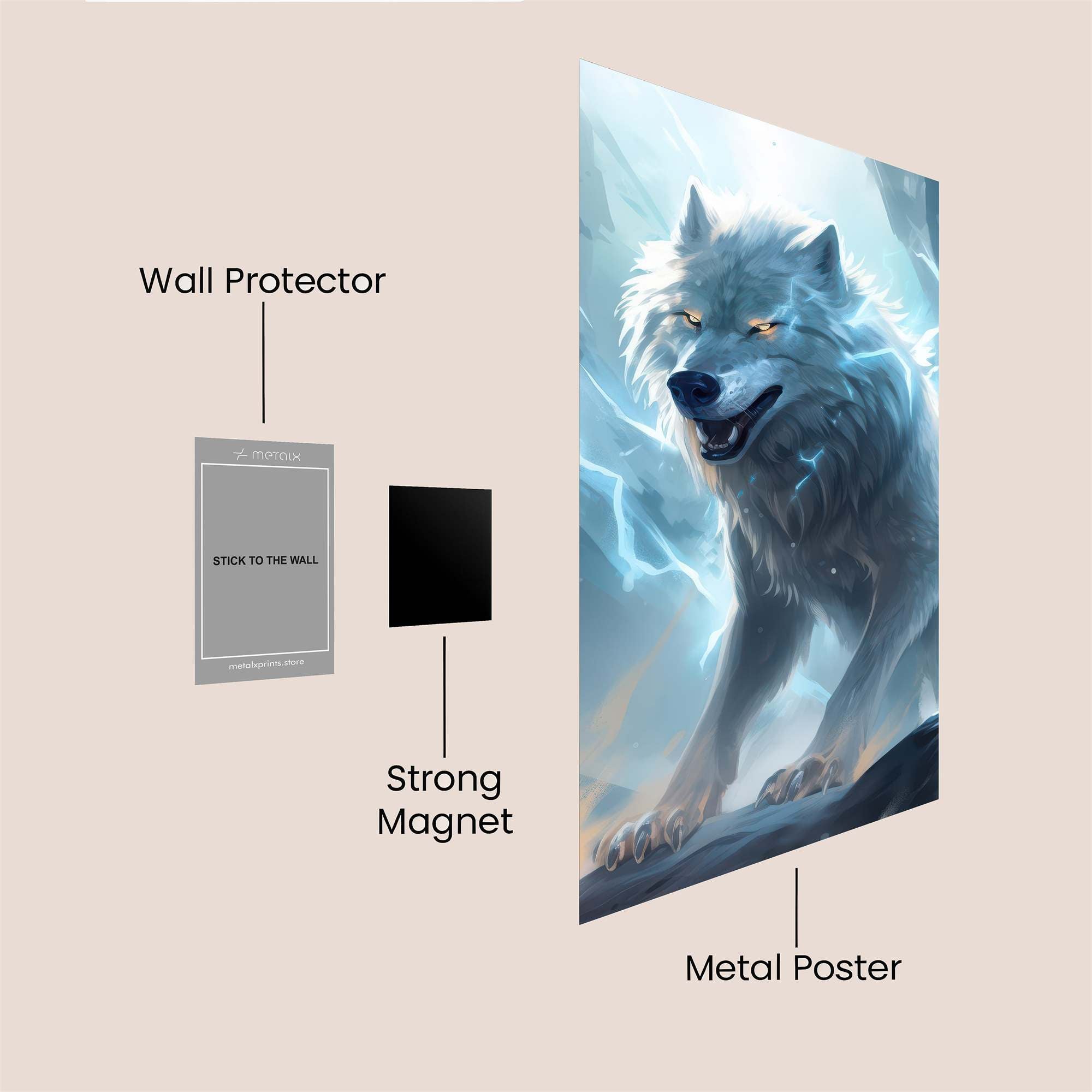 Thunder Wolf Safe Wall Magnetic / M