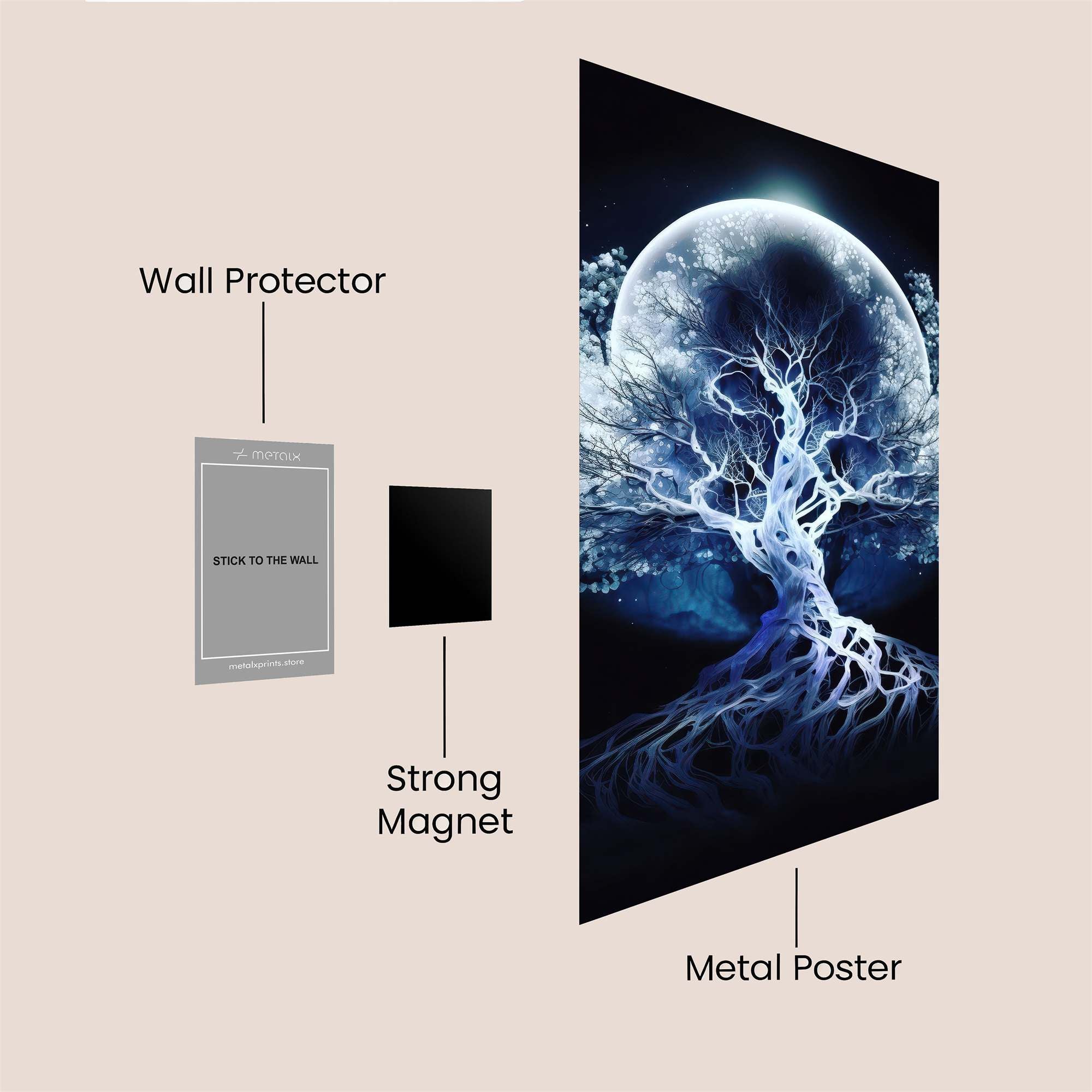 Moonlit Serenity Safe Wall Magnetic / M