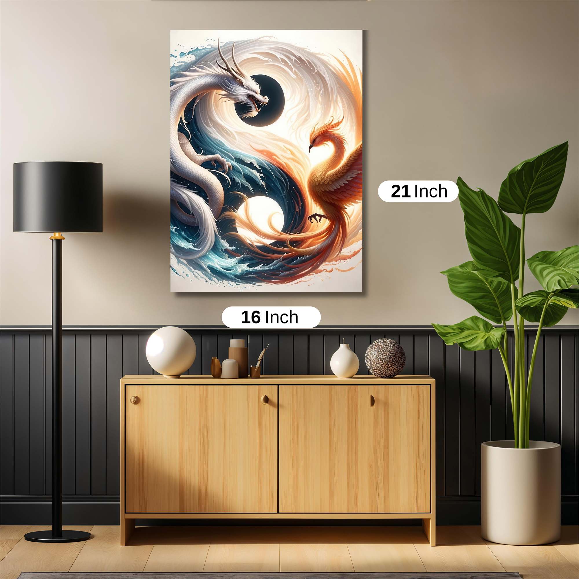 Dragon Phoenix Safe Wall Magnetic / M