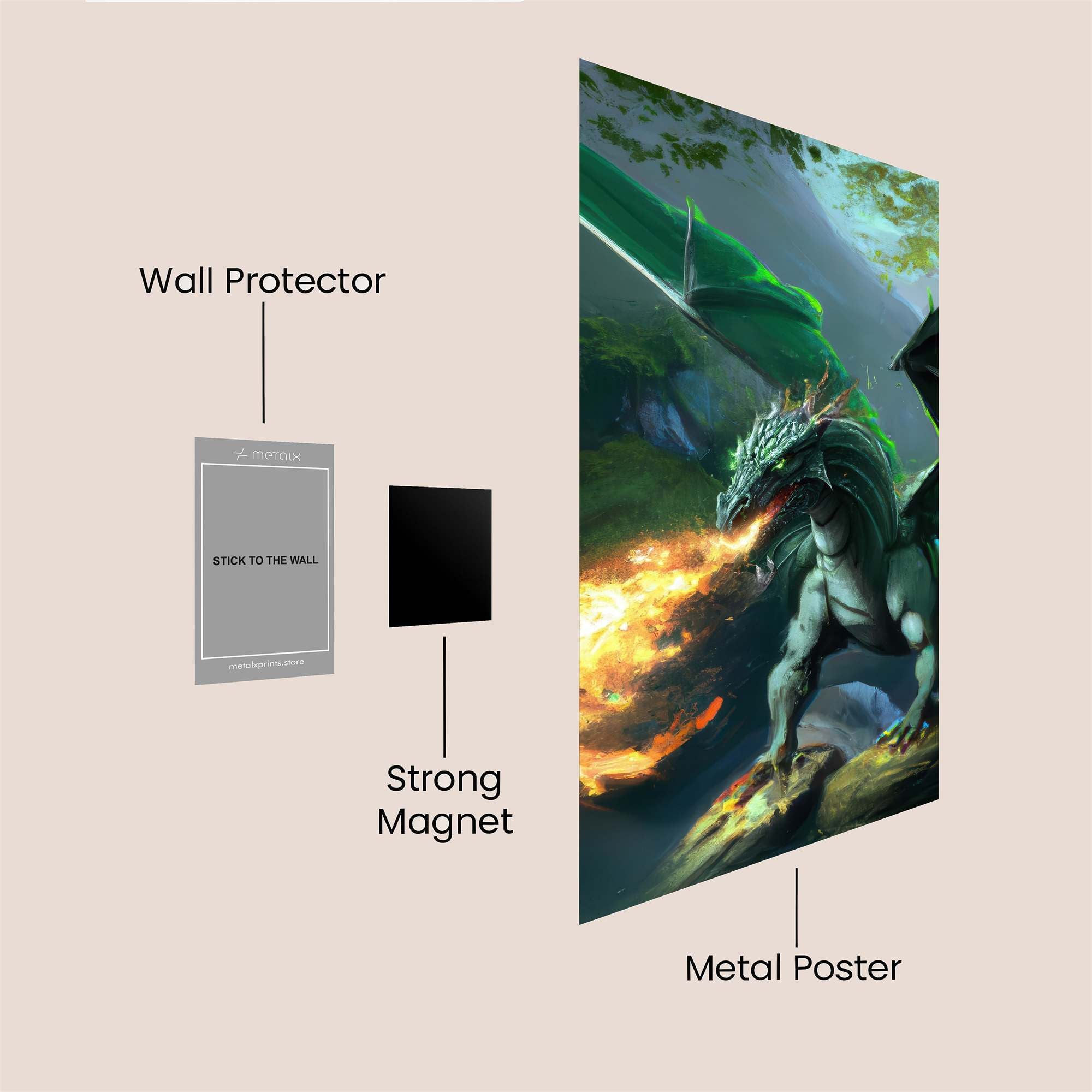 Emerald Fury Safe Wall Magnetic / M