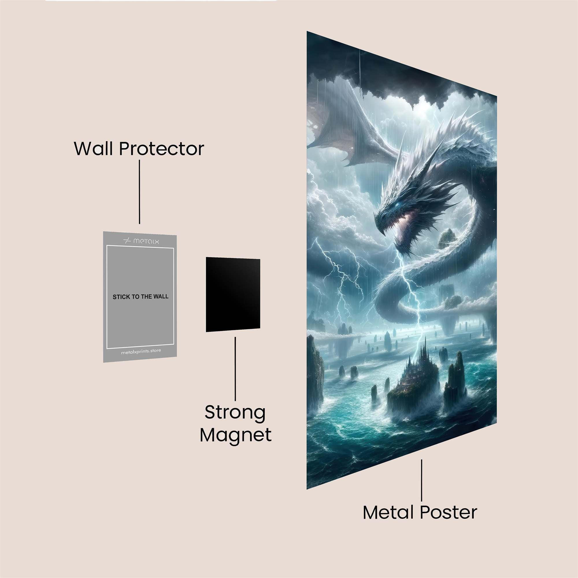Tempest Dragon Safe Wall Magnetic / M