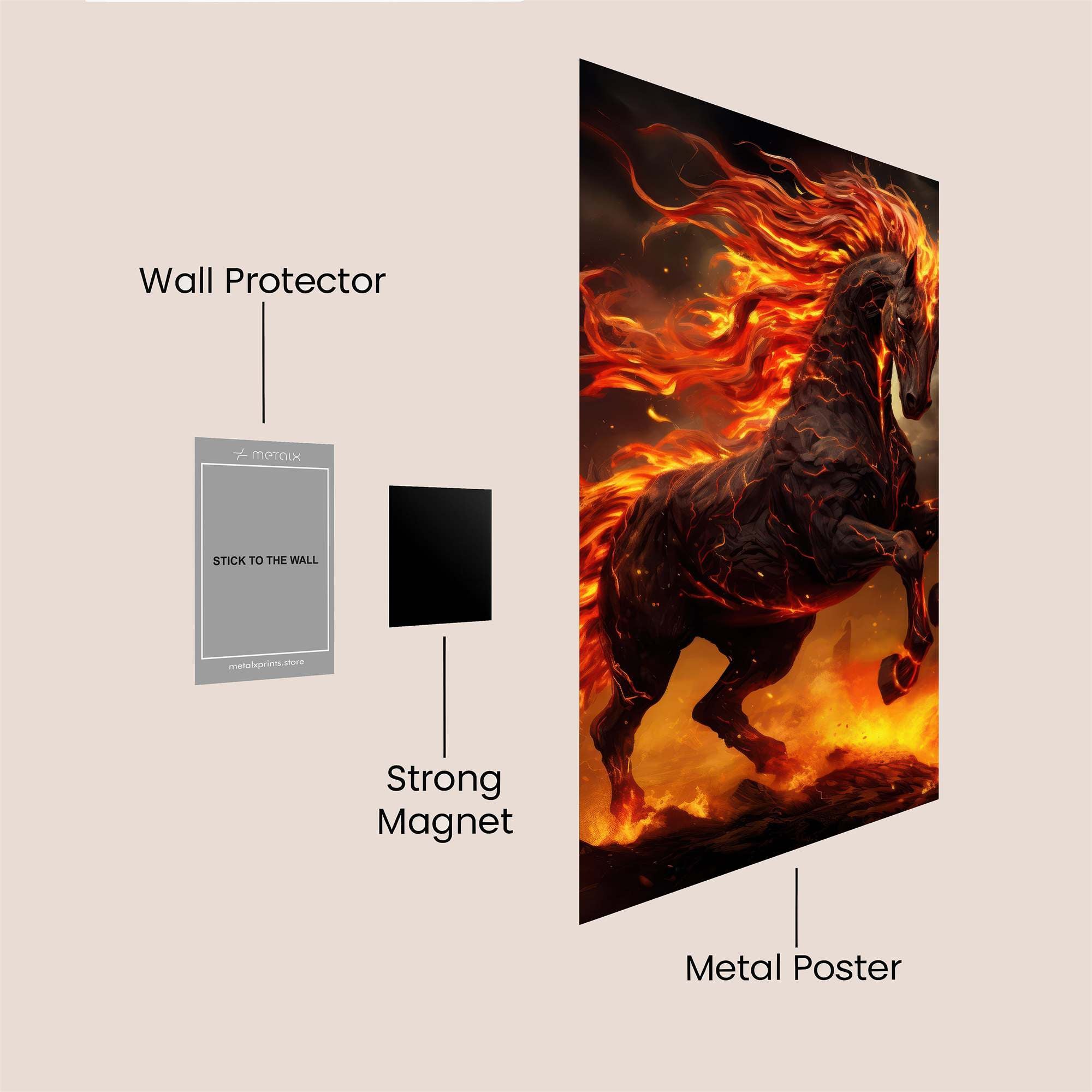 Flame Fury Safe Wall Magnetic / M