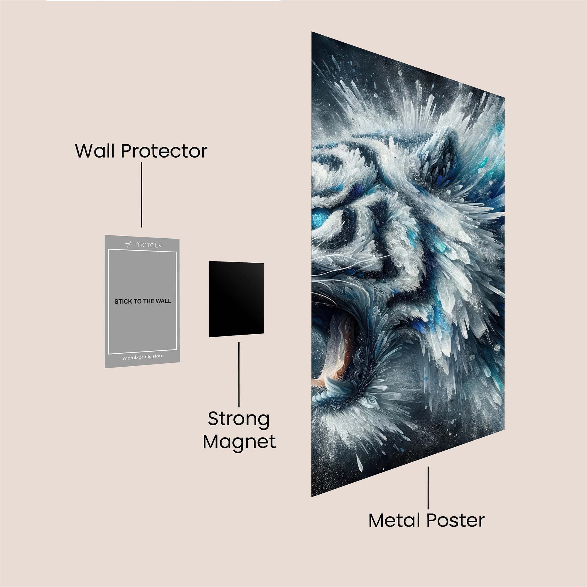 Crystal Fury Safe Wall Magnetic / M