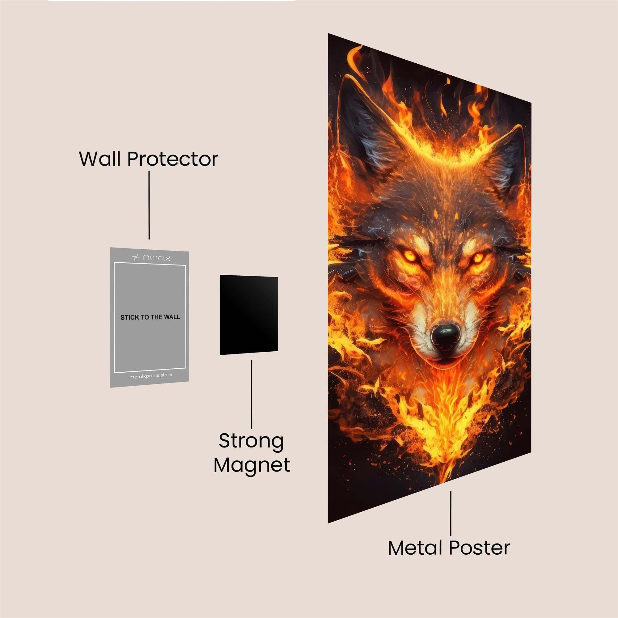Fiery Spirit Safe Wall Magnetic / M