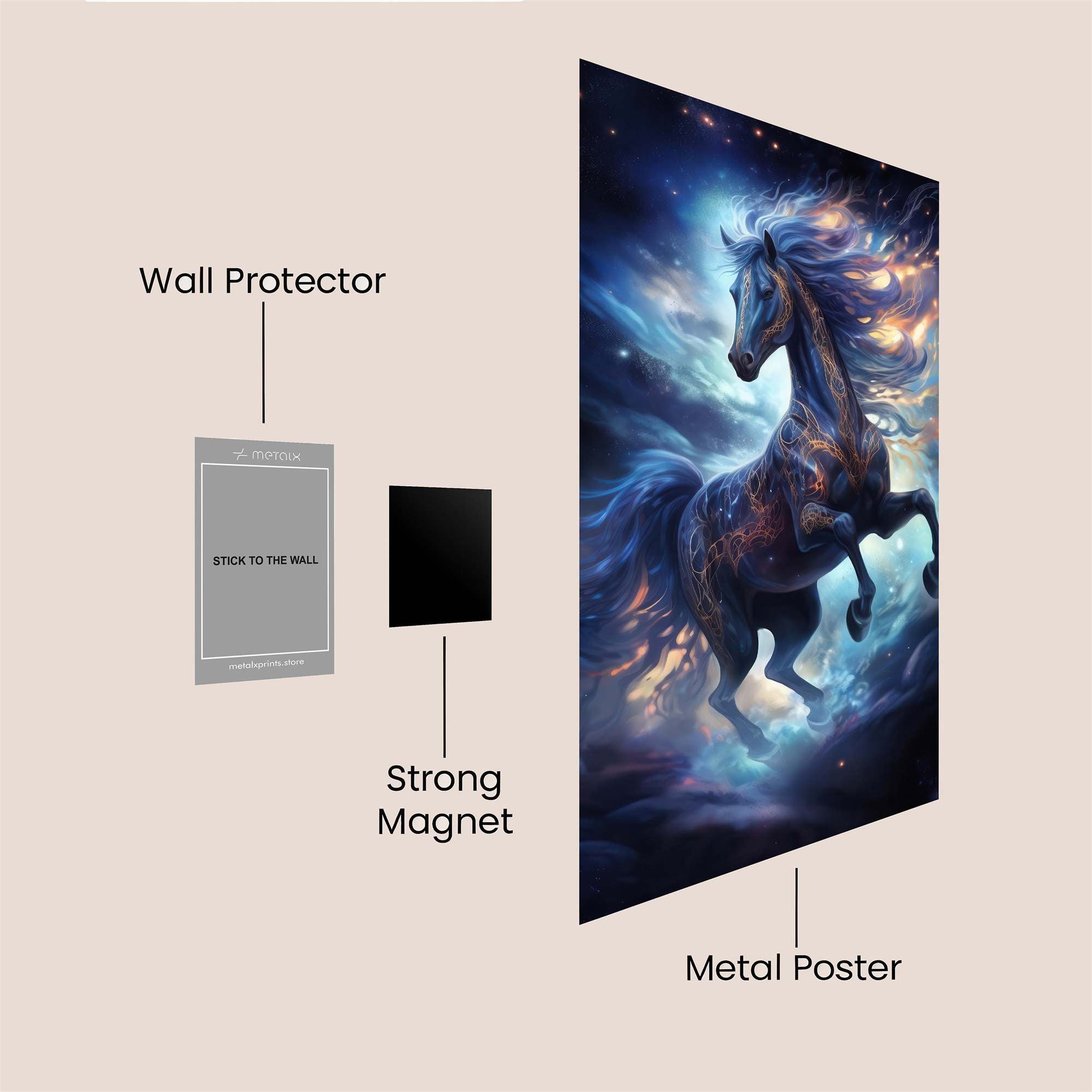 Stardust Gallop Safe Wall Magnetic / M