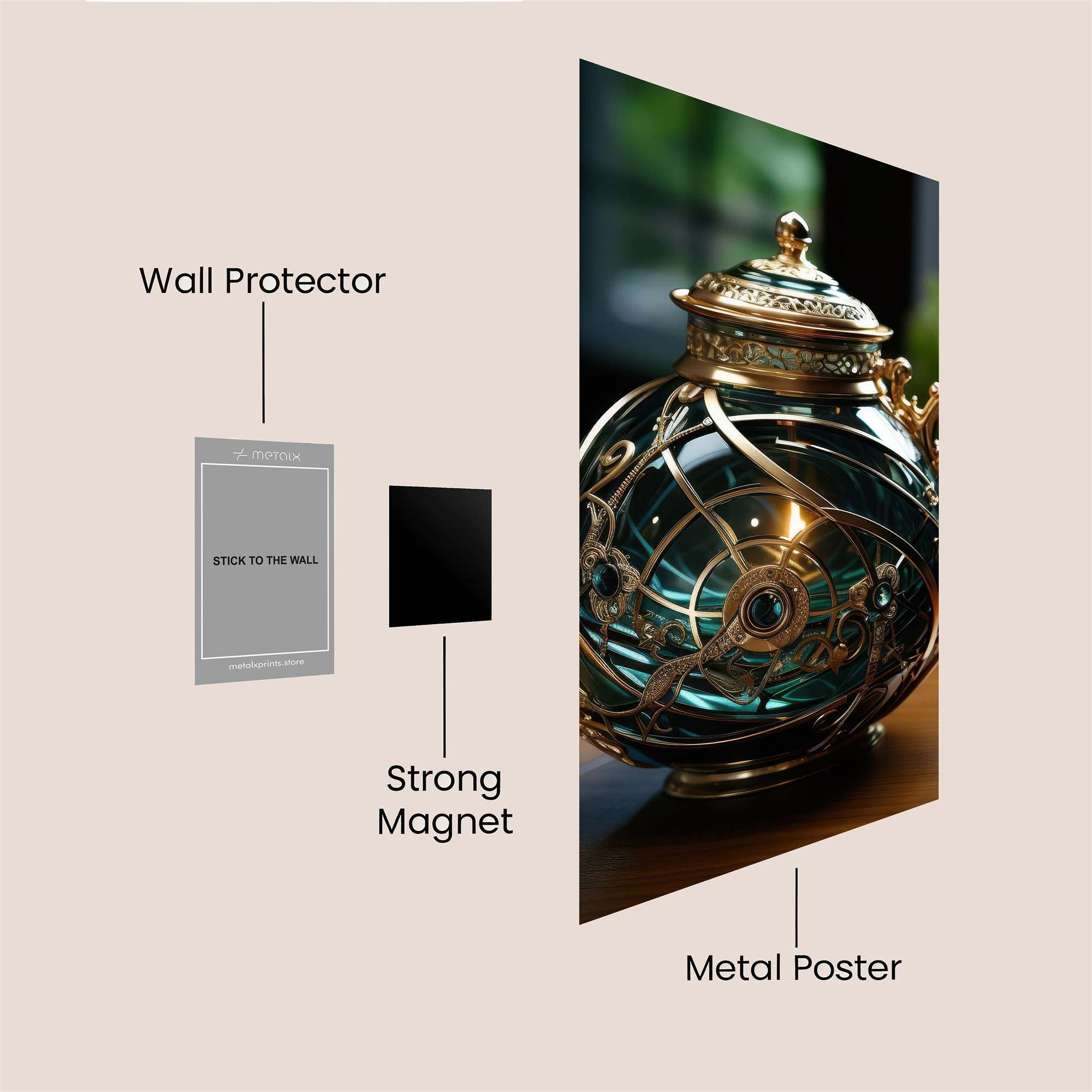 Teapot Enigma Safe Wall Magnetic / M