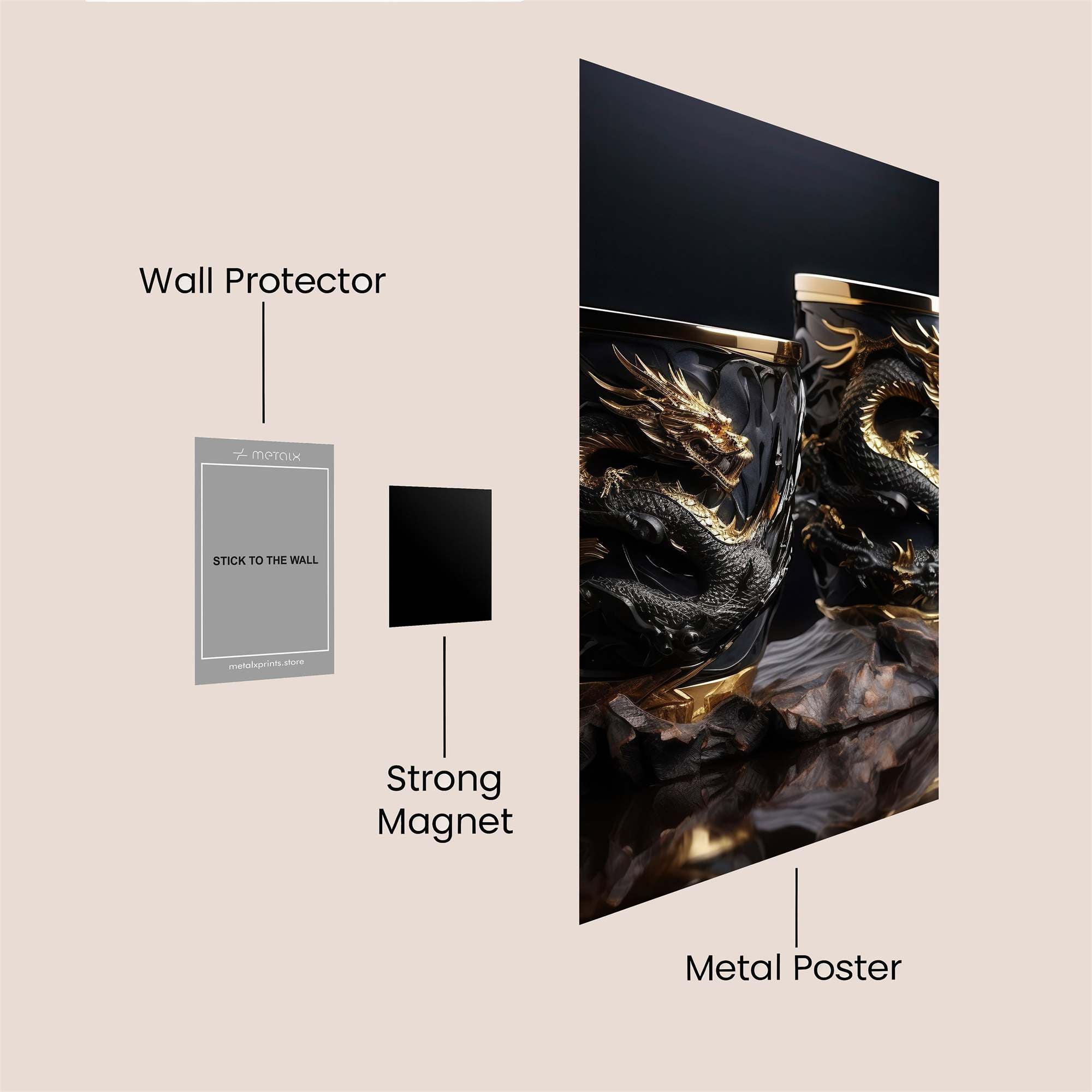 Dragon Majestic Safe Wall Magnetic / M