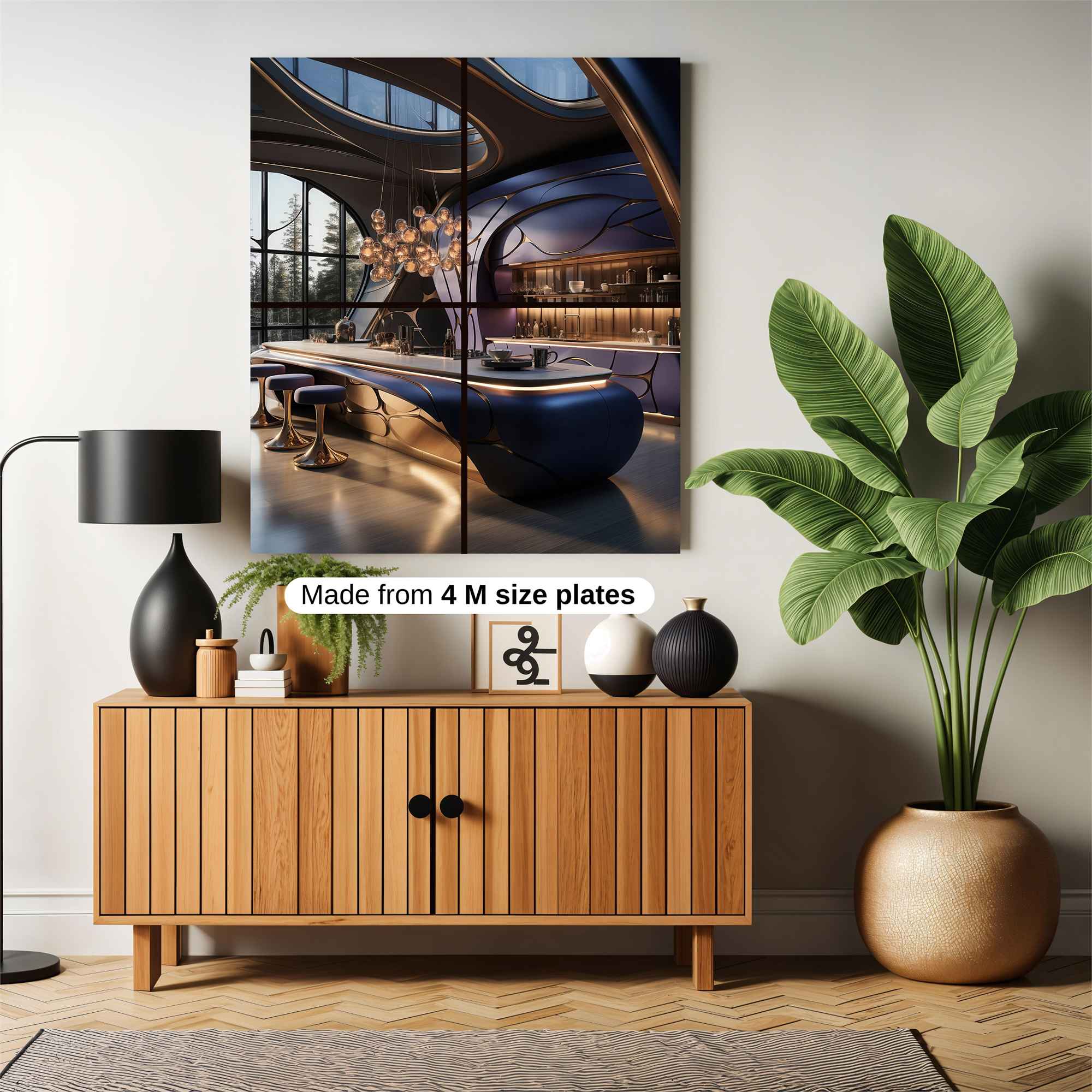 Futuristic Serenity Safe Wall Magnetic / M