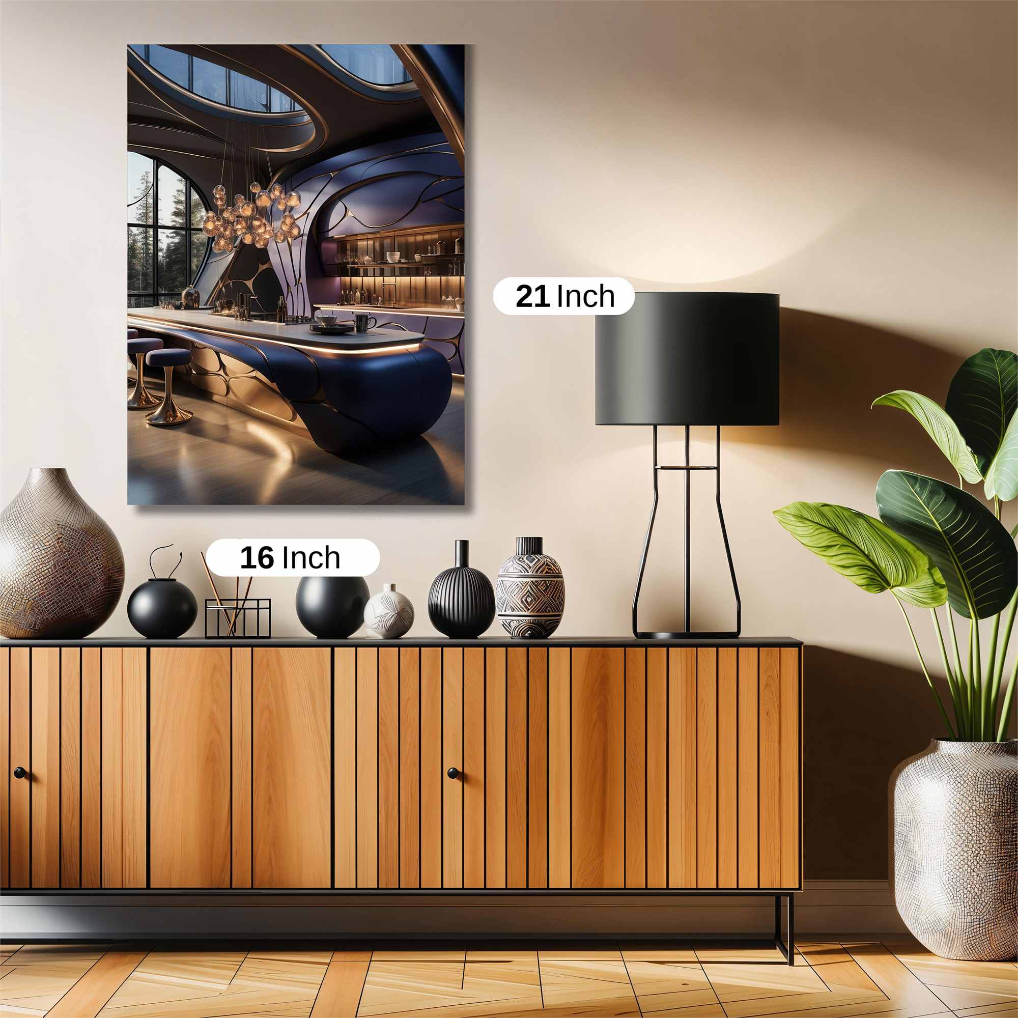 Futuristic Serenity Safe Wall Magnetic / M