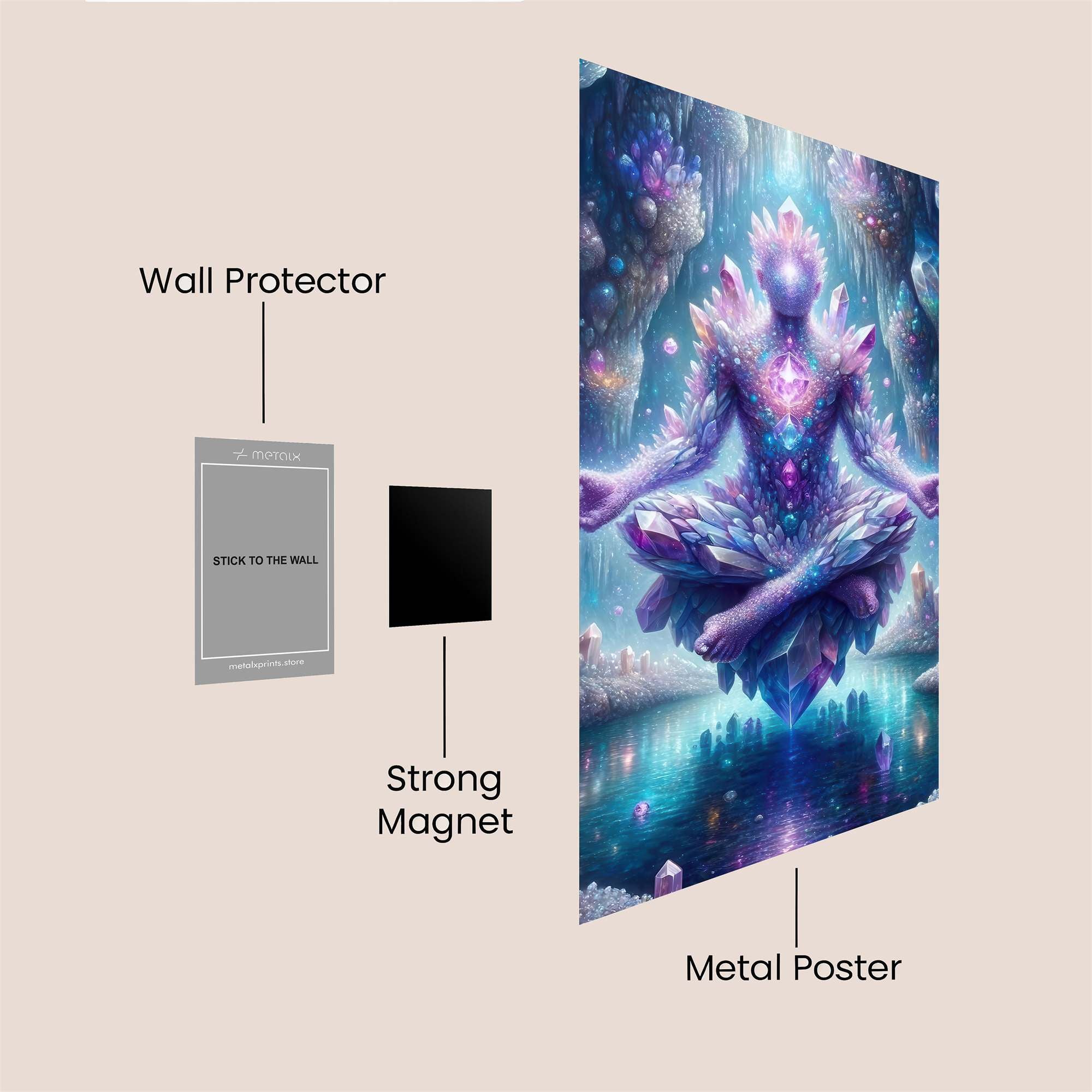 Crystal Serenity Safe Wall Magnetic / M