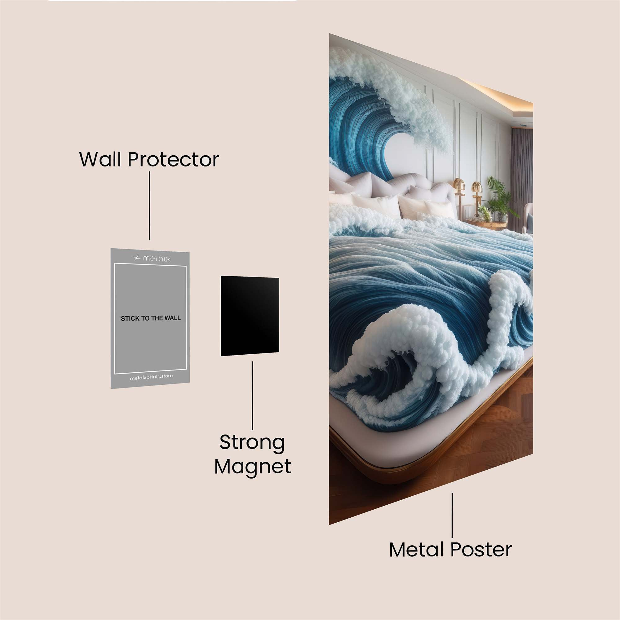 Wave Whimsy Safe Wall Magnetic / M