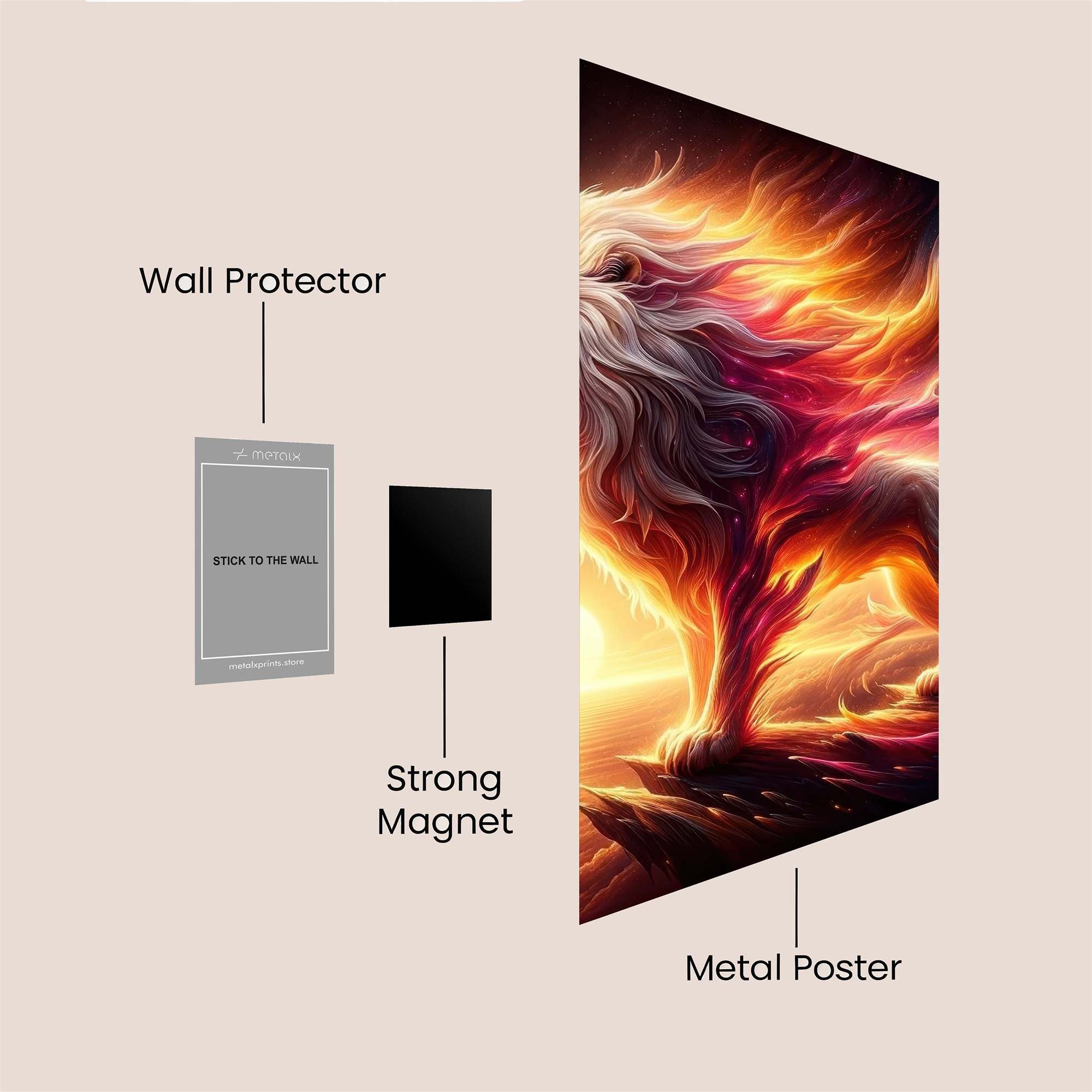 Lion Blaze Safe Wall Magnetic / M