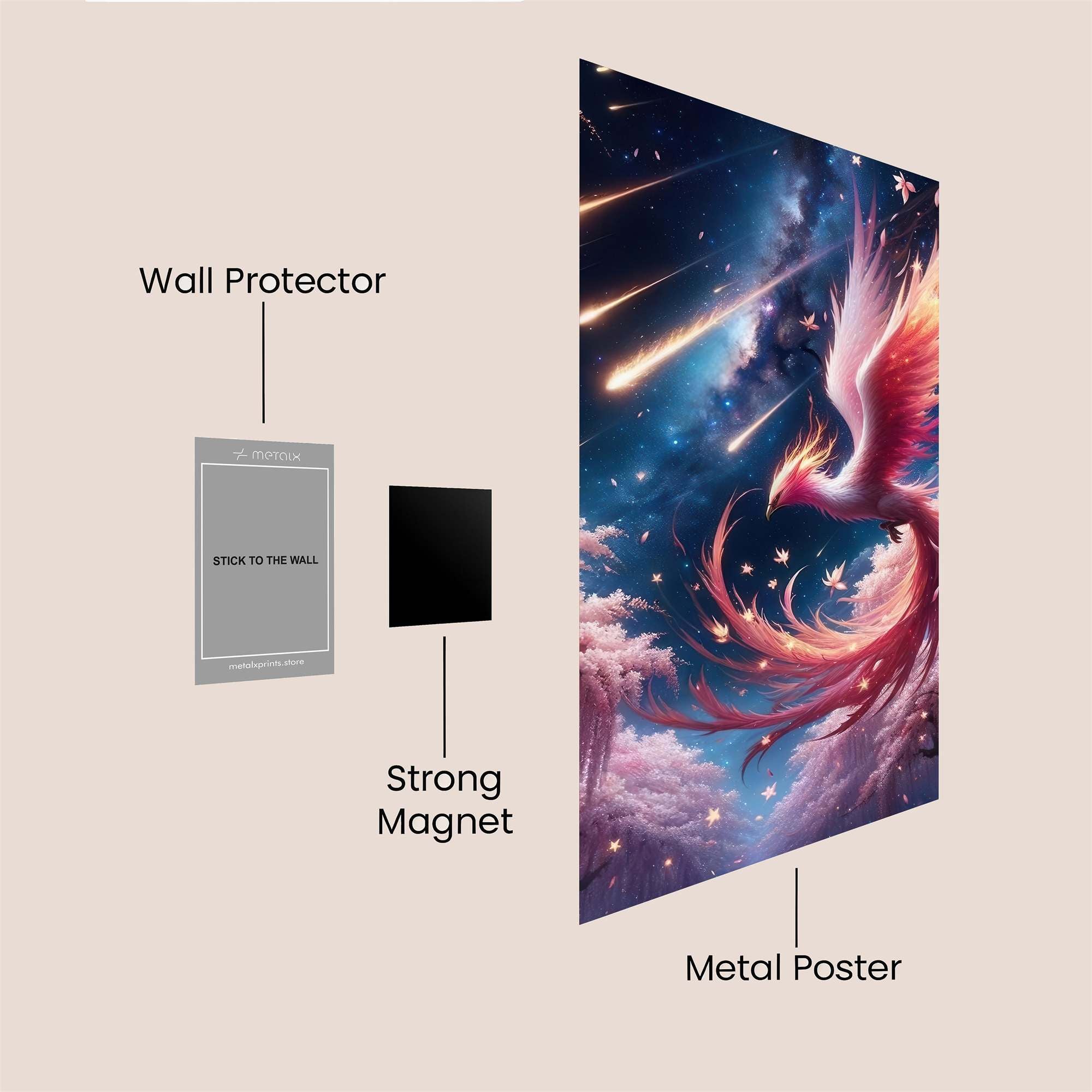 Phoenix Rebirth Safe Wall Magnetic / M