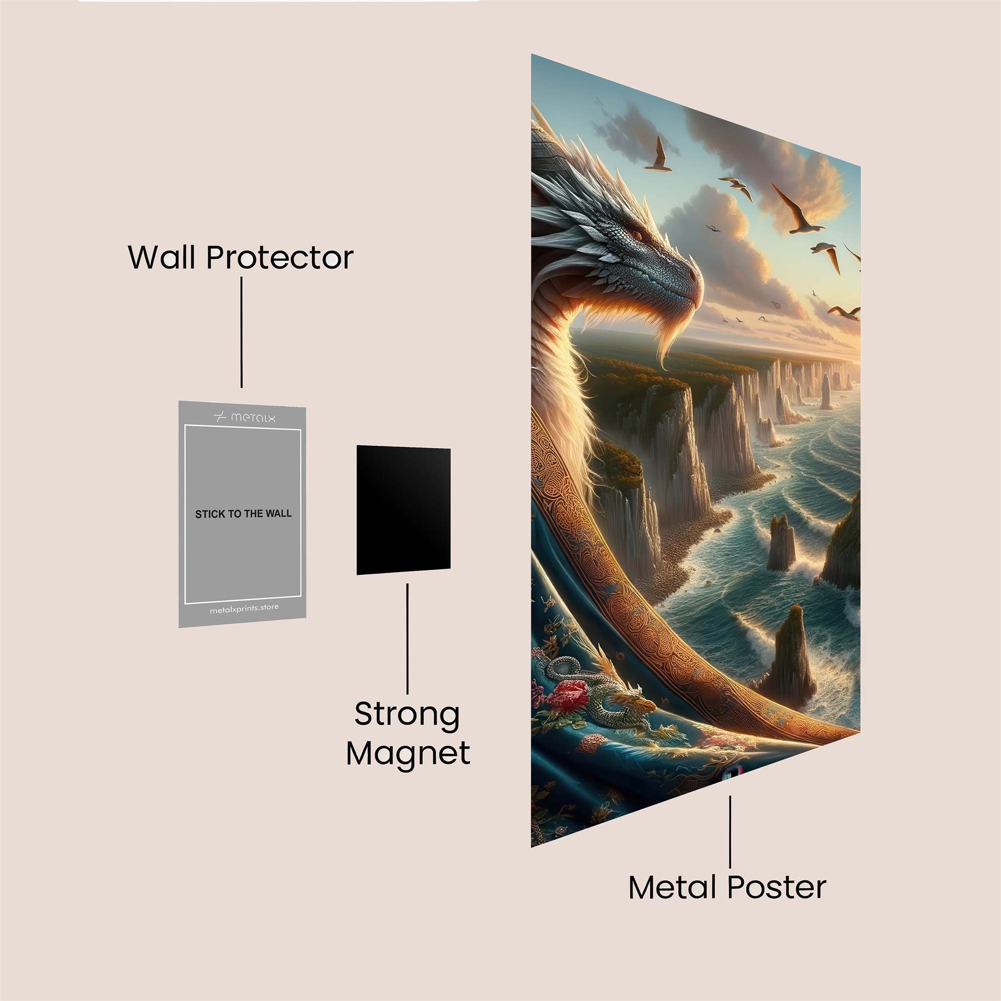 Dragon Serenity Safe Wall Magnetic / M