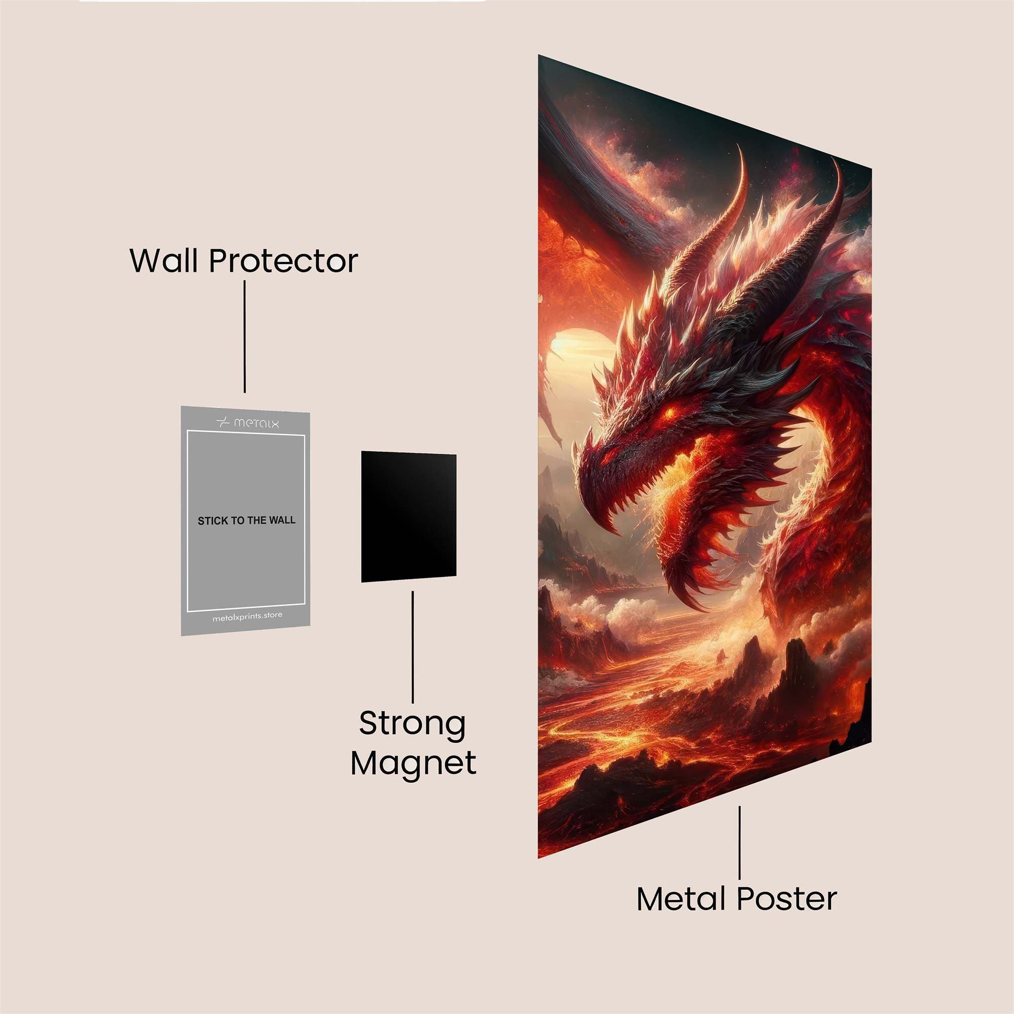 Dragon Inferno Safe Wall Magnetic / M