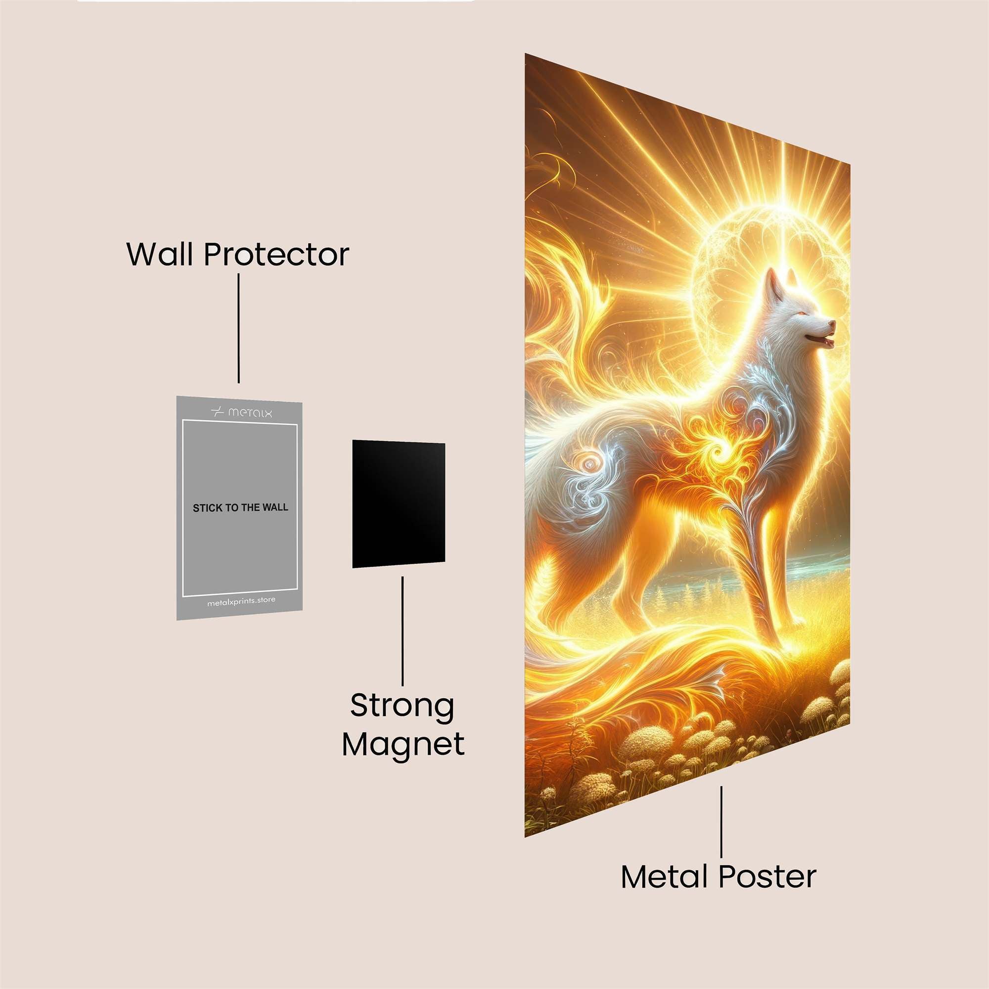 Luminous Wolf Safe Wall Magnetic / M