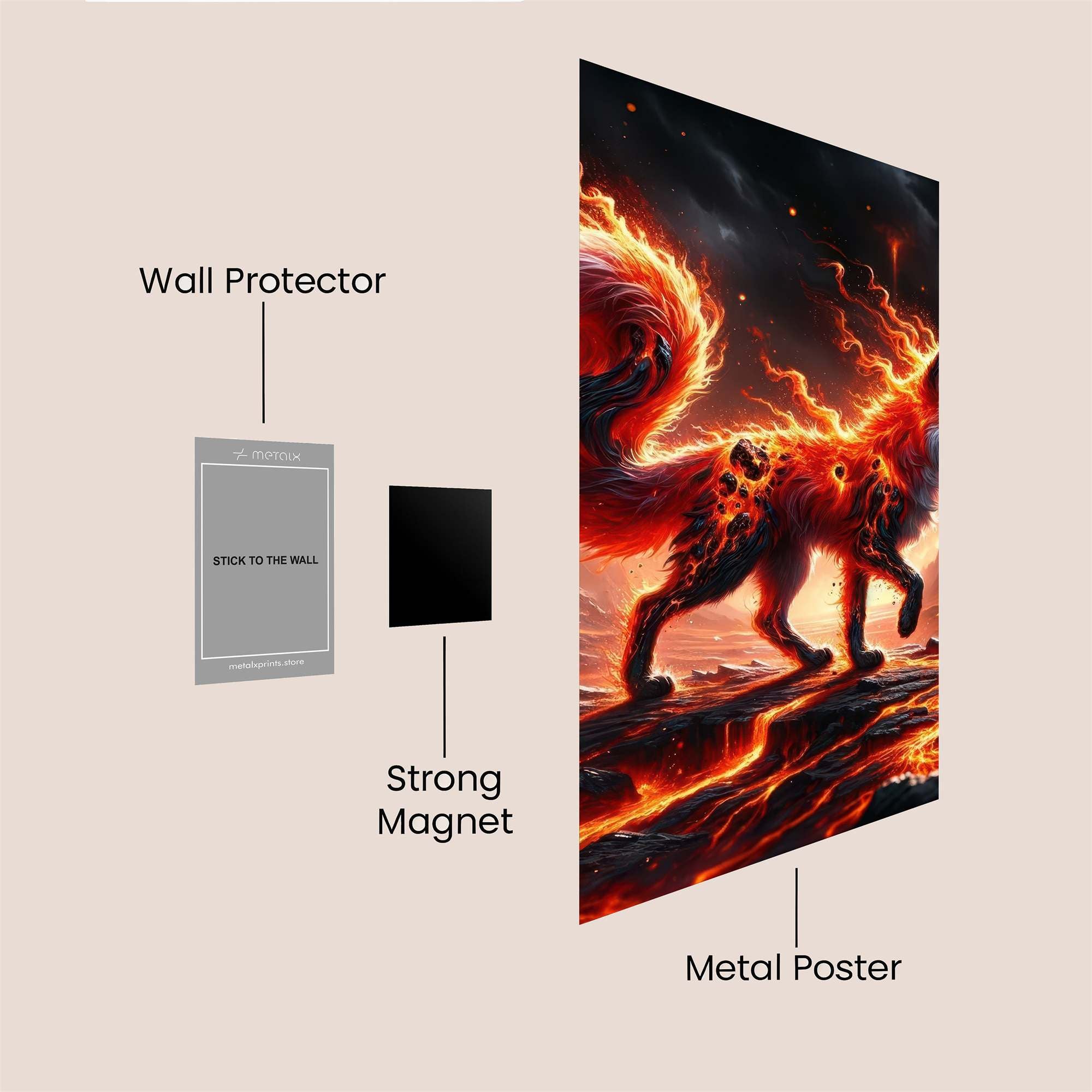 FlameFox Safe Wall Magnetic / M