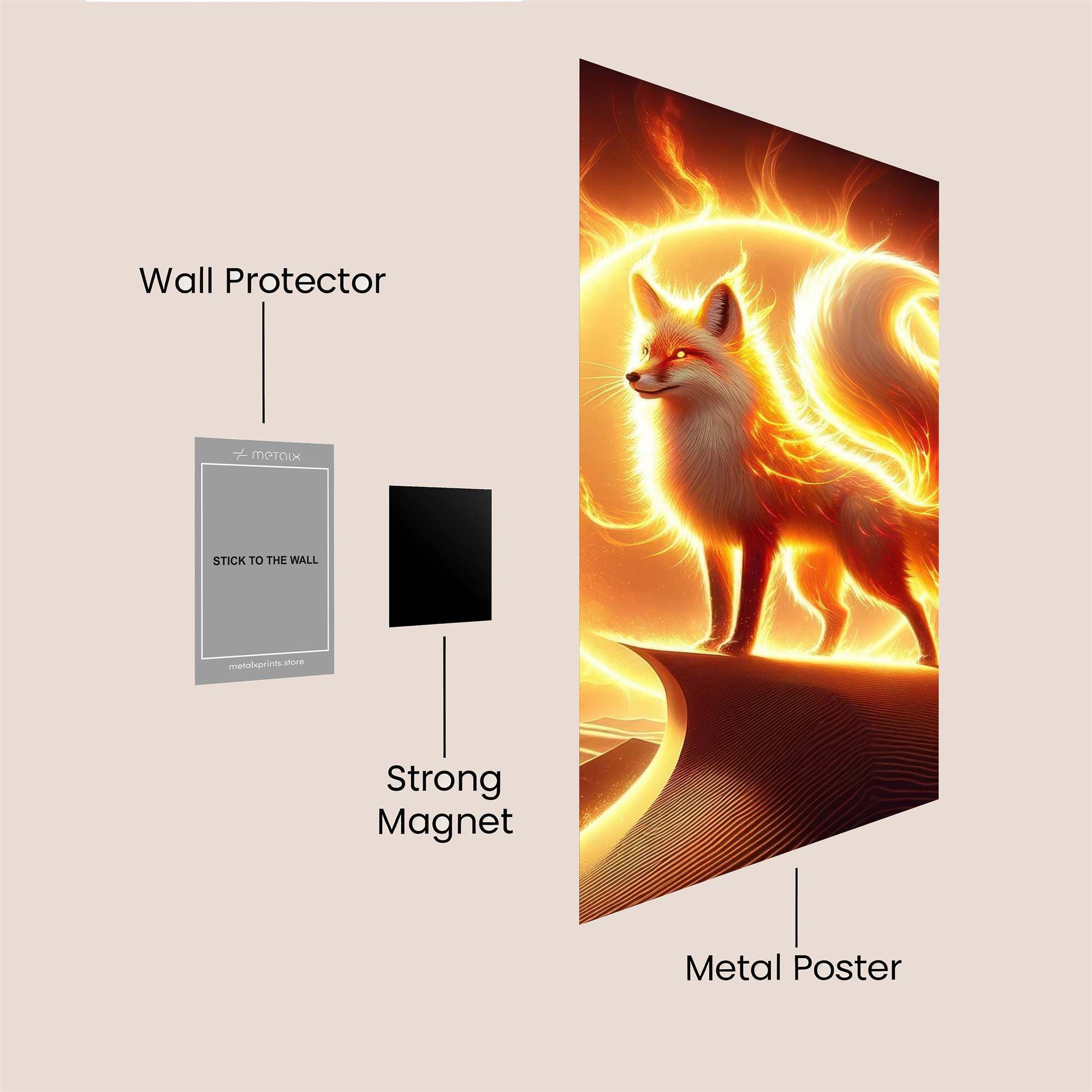 Kitsune Radiant Safe Wall Magnetic / M