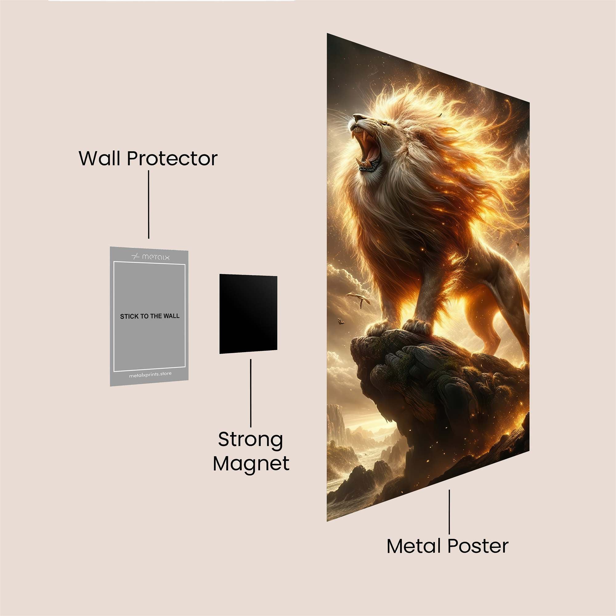 Lion Blaze Safe Wall Magnetic / M
