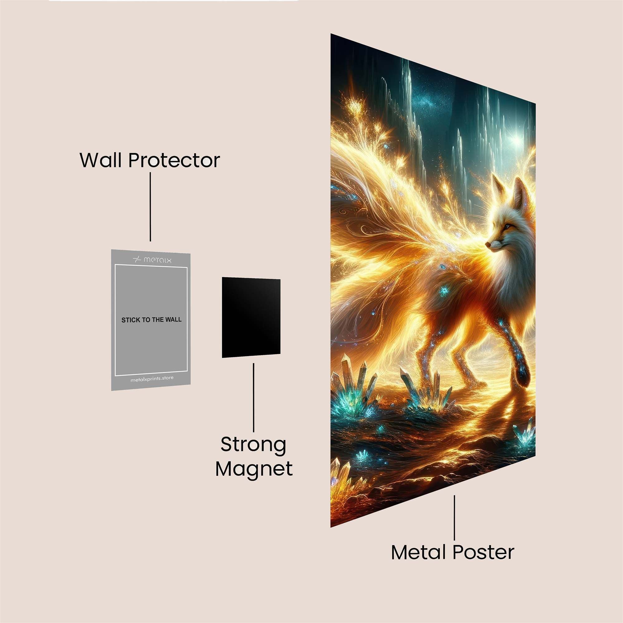 Luminous Fox Safe Wall Magnetic / M