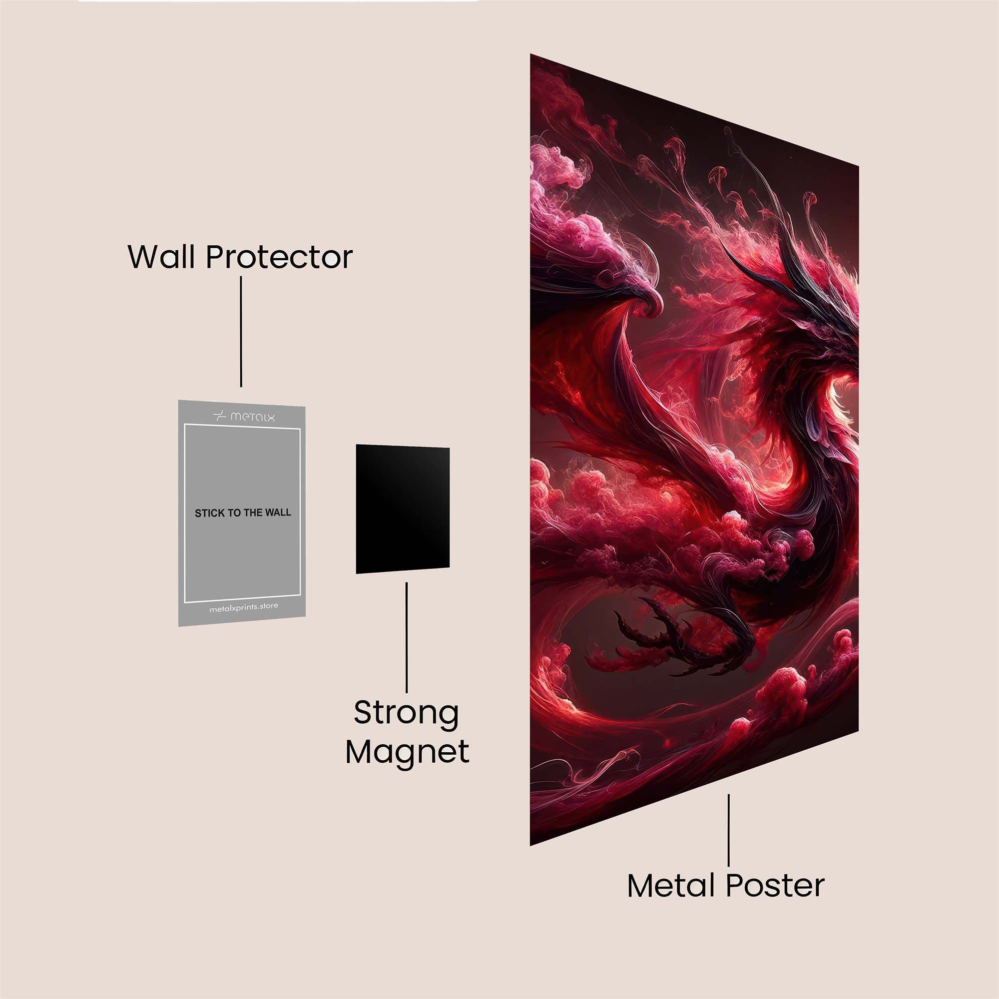 Dragon Blaze Safe Wall Magnetic / M