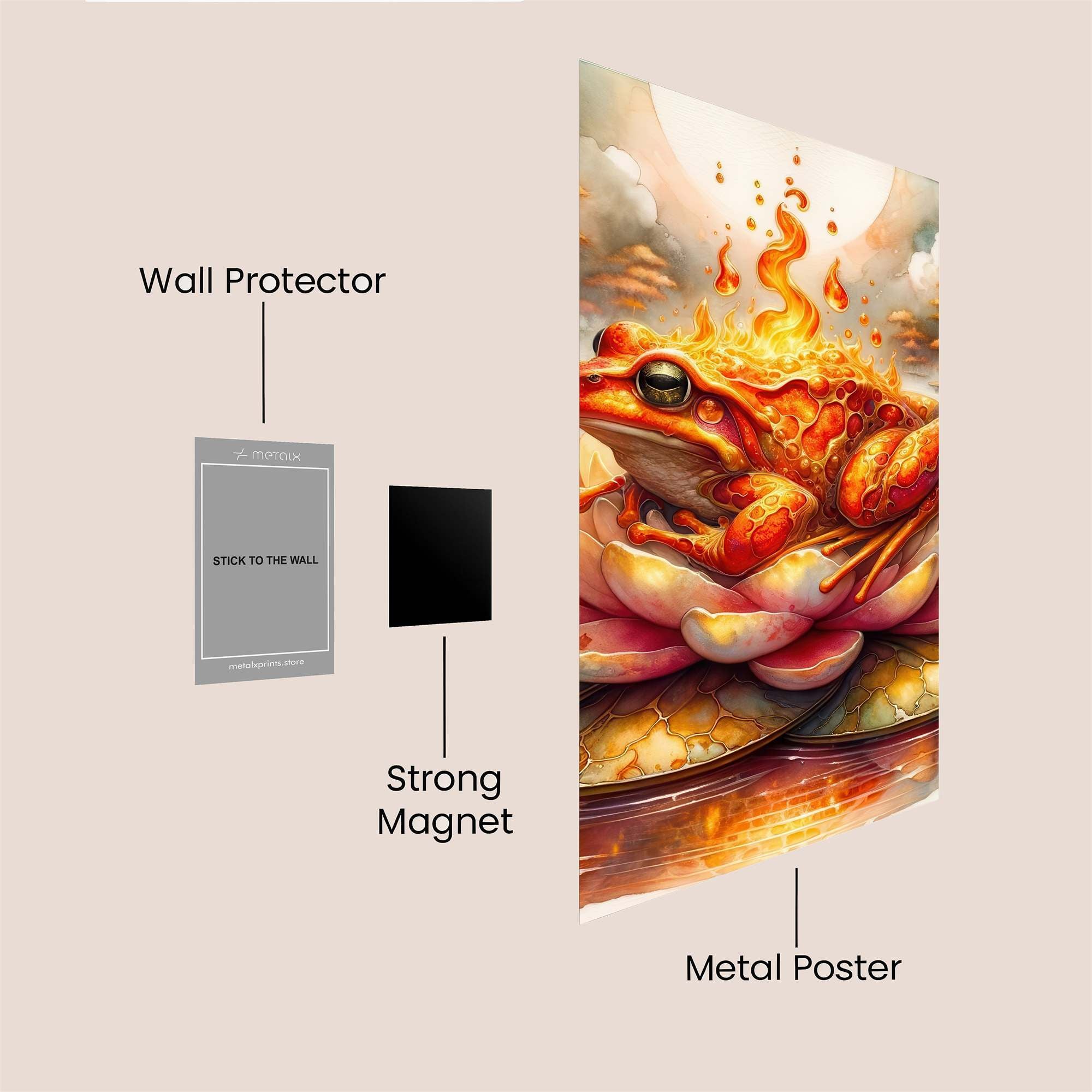 Flame Frog Safe Wall Magnetic / M