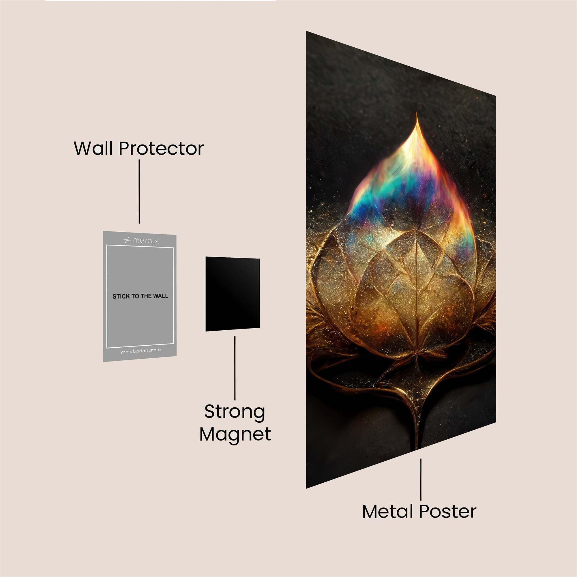 Flame Lotus Safe Wall Magnetic / M